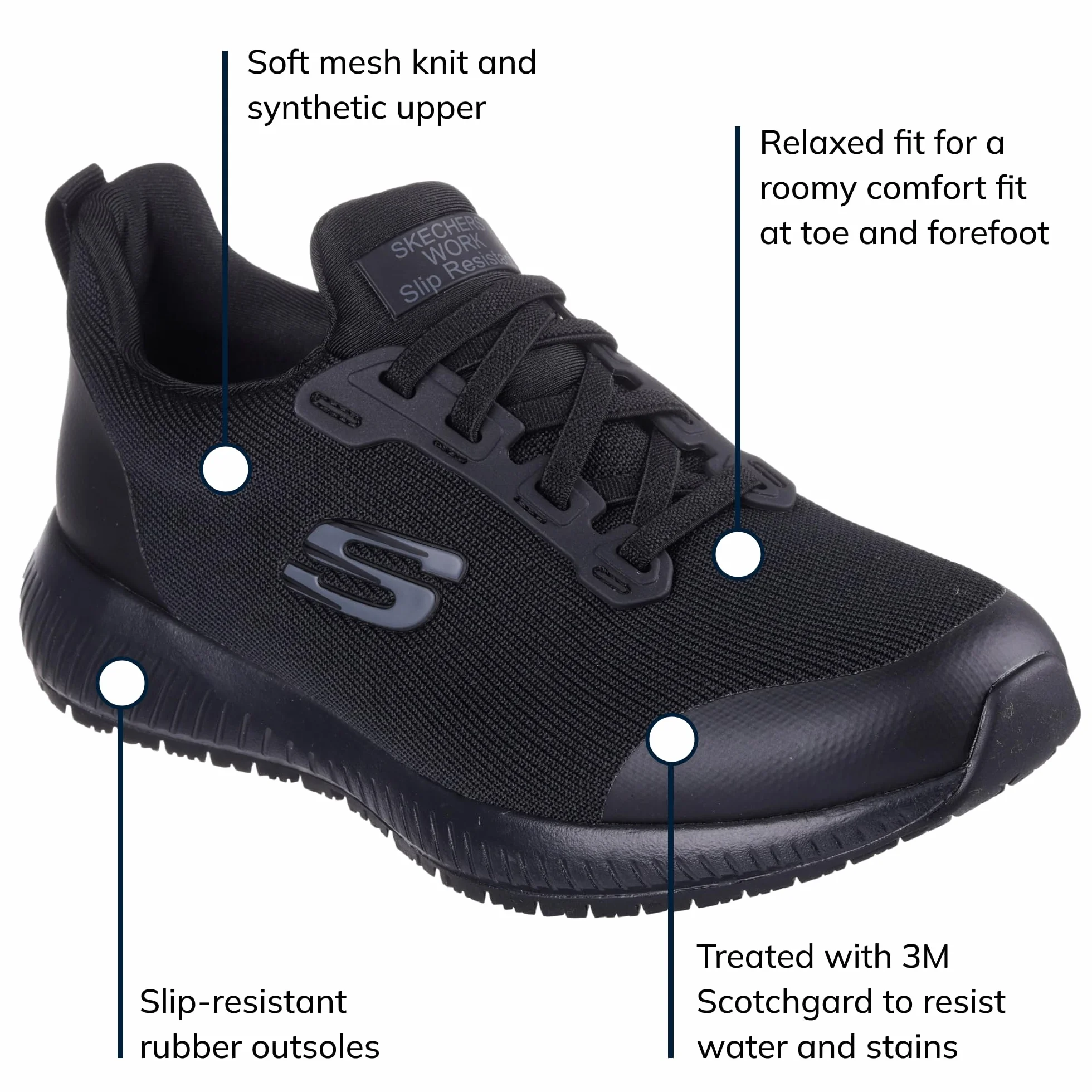 Skechers, Scarpe da Donna Squad SR Food Service