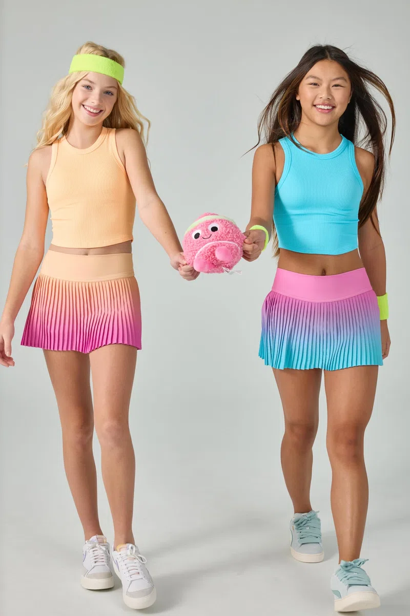 iscream Gonna a pieghe elasticizzata in misto spandex per abbigliamento casual e sportivo