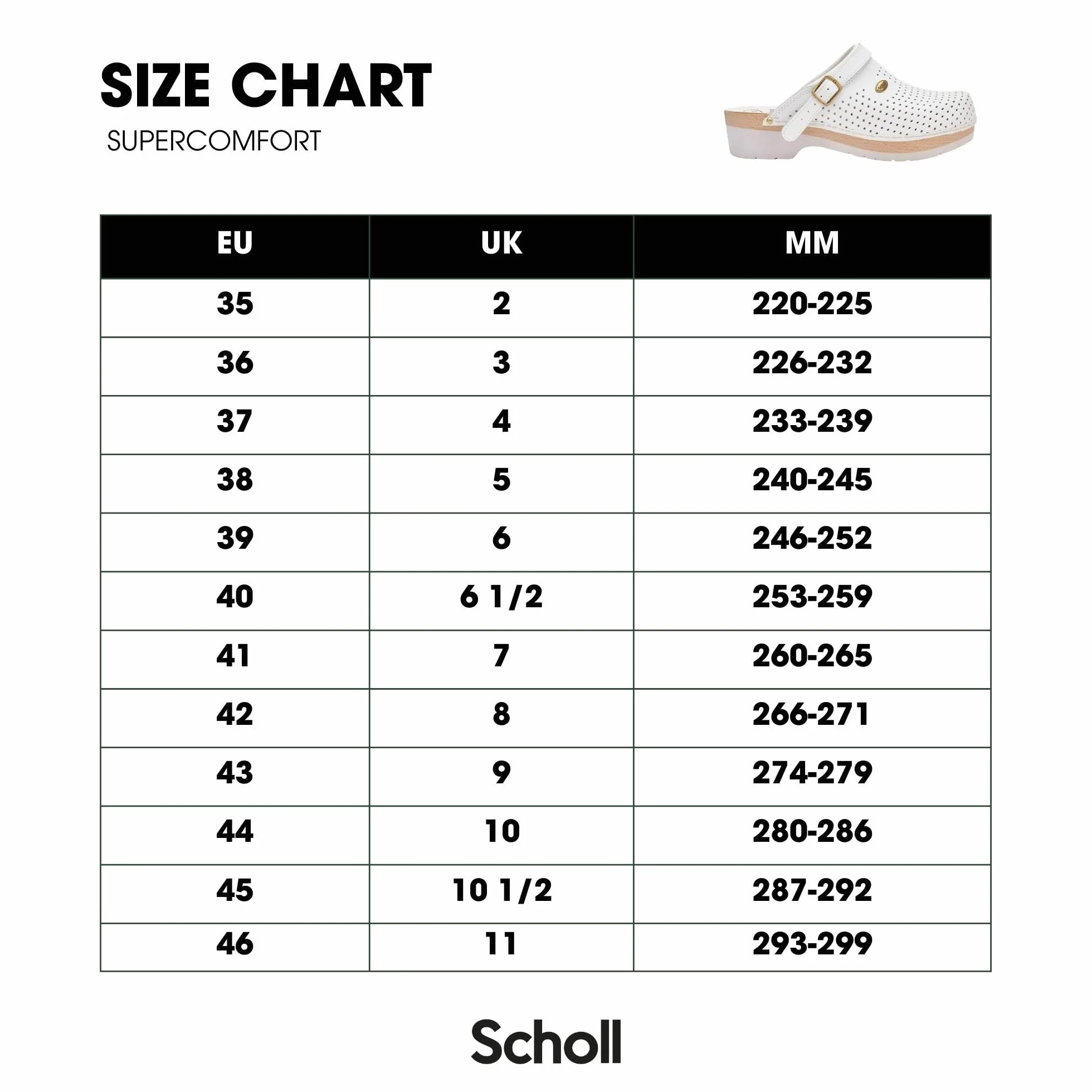 Scholl Clog Supercomfort Zoccoli Sanitari MedicaliUnisex - Adulto
