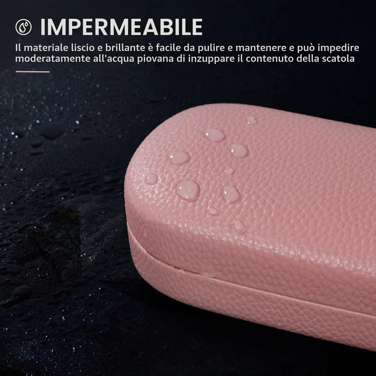 molshine Custodia rigida per occhiali da sole in pelle PU, custodia classica extra large per occhiali da sole e occhiali di grandi dimensioni-(Rosa)