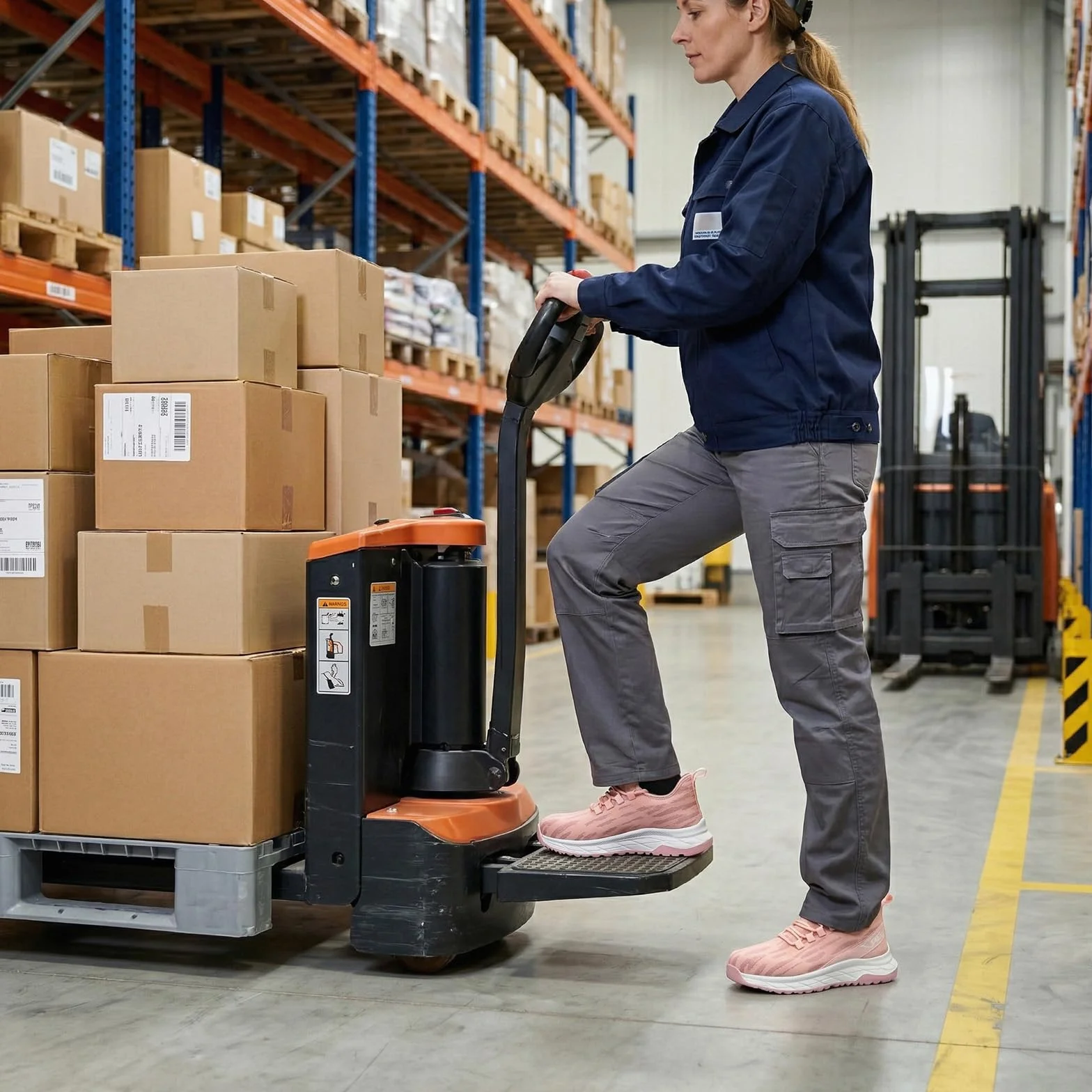 SPIEZ Antistatiche Scarpe Antinfortunistiche Donna S1P Comode, Slip-on Scarpe da Lavoro con Suole Intermedie Anti-Perforazione, Antiscivolo Safety Shoes Traspiranti