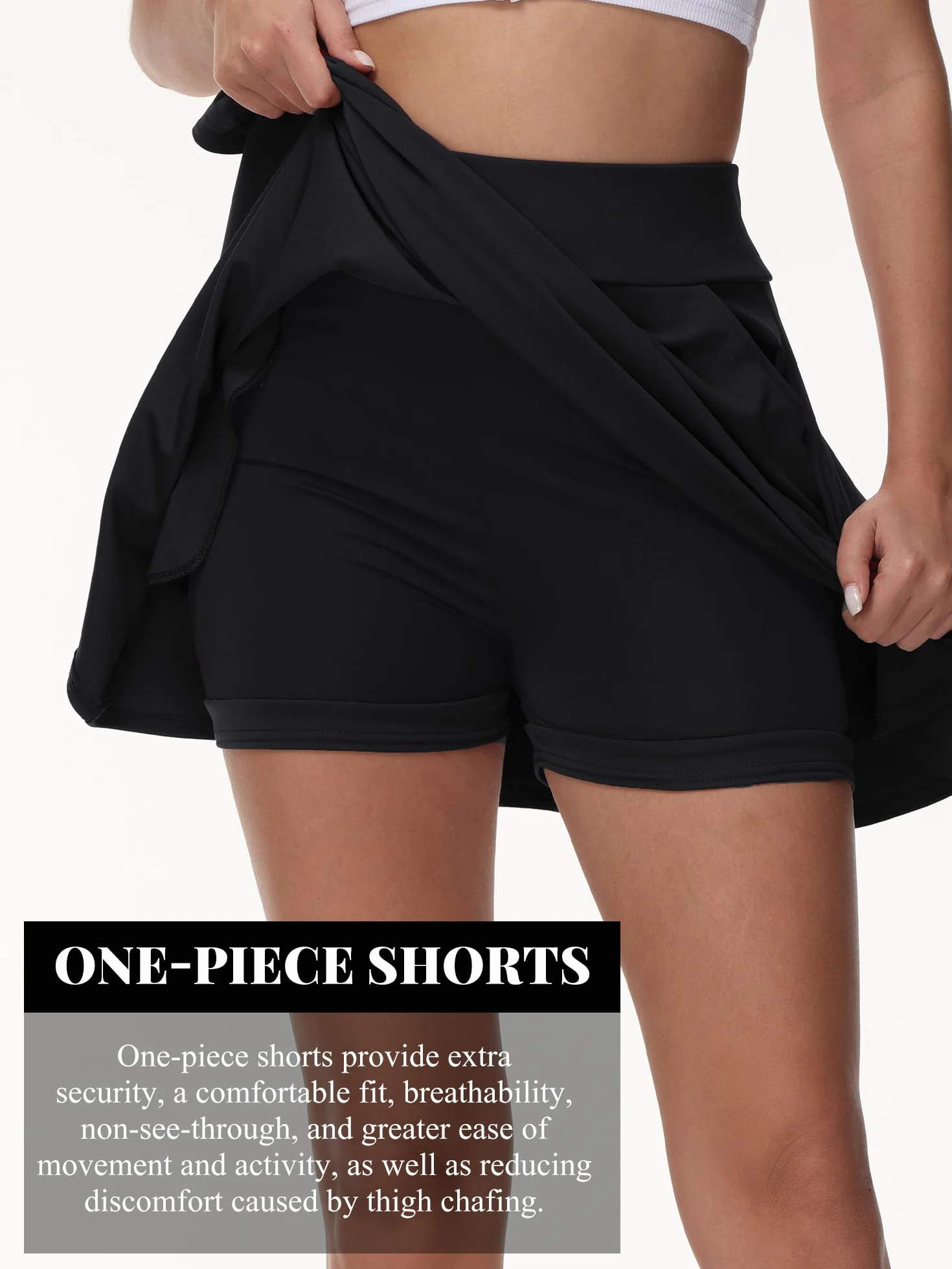 Gonna Basic da Donna, Gonna Corta, Mini Gonna da Donna con Pantaloni,Gonna Pantalone Donna con Tasche,Gonna da Tennis da Donna Informale Elasticizzata Versatile