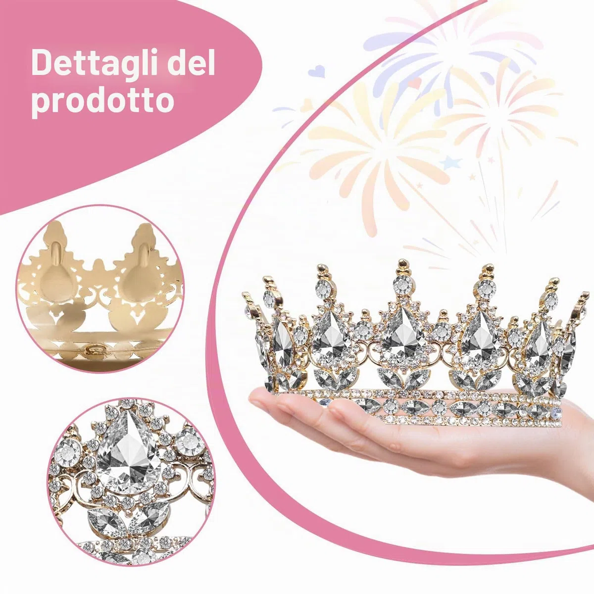 Ragazza Corona Regina, Corona Scintillante, Bellissimo Tiara Principessa, può Essere Indossato come Regalo per Matrimoni, Fotografia, Feste di Compleanno
