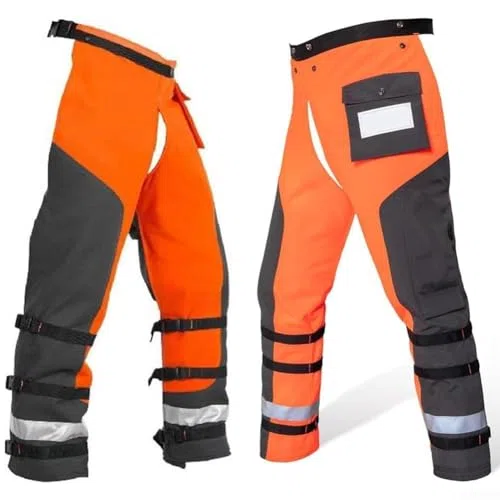 Pantaloni protettivi per motosega, 9 strati, con cintura regolabile per la registrazione e il taglio
