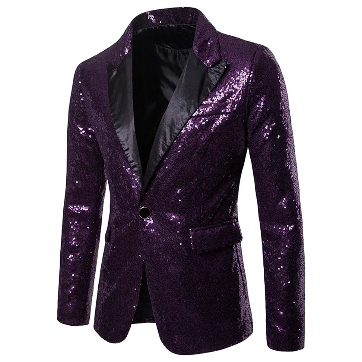 Set di 2 Pezzi Di Tendenza Paillettes Uomini Blazer E Pantaloni Brillanti Taglio Aderente Vestito Paillettes Uomo Deguisement Discoteca per Festa Matrimonio Affari Discoteca Party Club