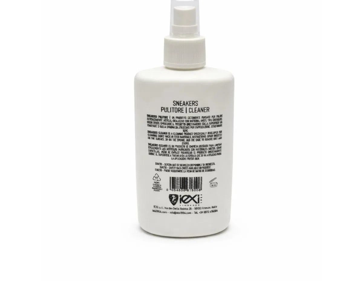 IEXI Pulisci Scarpe Universale, Pulitore e Detergente Spray, Made in Italy - Detergente per Tutte le Scarpe: Pelle, Camoscio, Materiali misti, Sneakers e Trekking - Pronto all'uso Rimuove Macchie