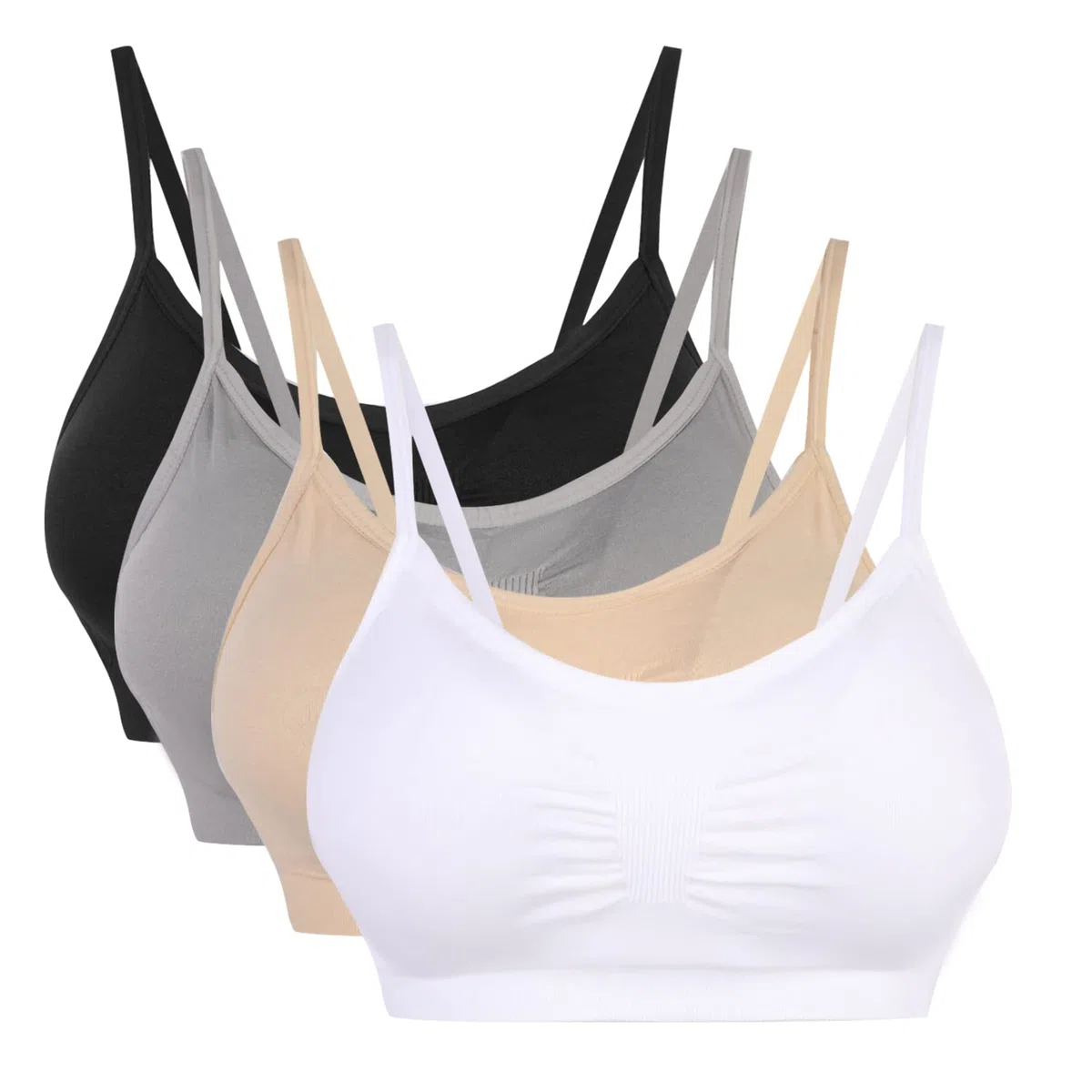 Vertvie - Reggiseno Sportivo da Donna, Imbottito, Push-up, Senza Cuciture