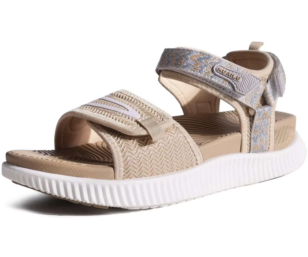 KuaiLu Sandali Trekking Donna Comode Camminata Ortopediche Fascite Plantare Arch Support Sportivi Sandalo Estive Leggero Regolabile