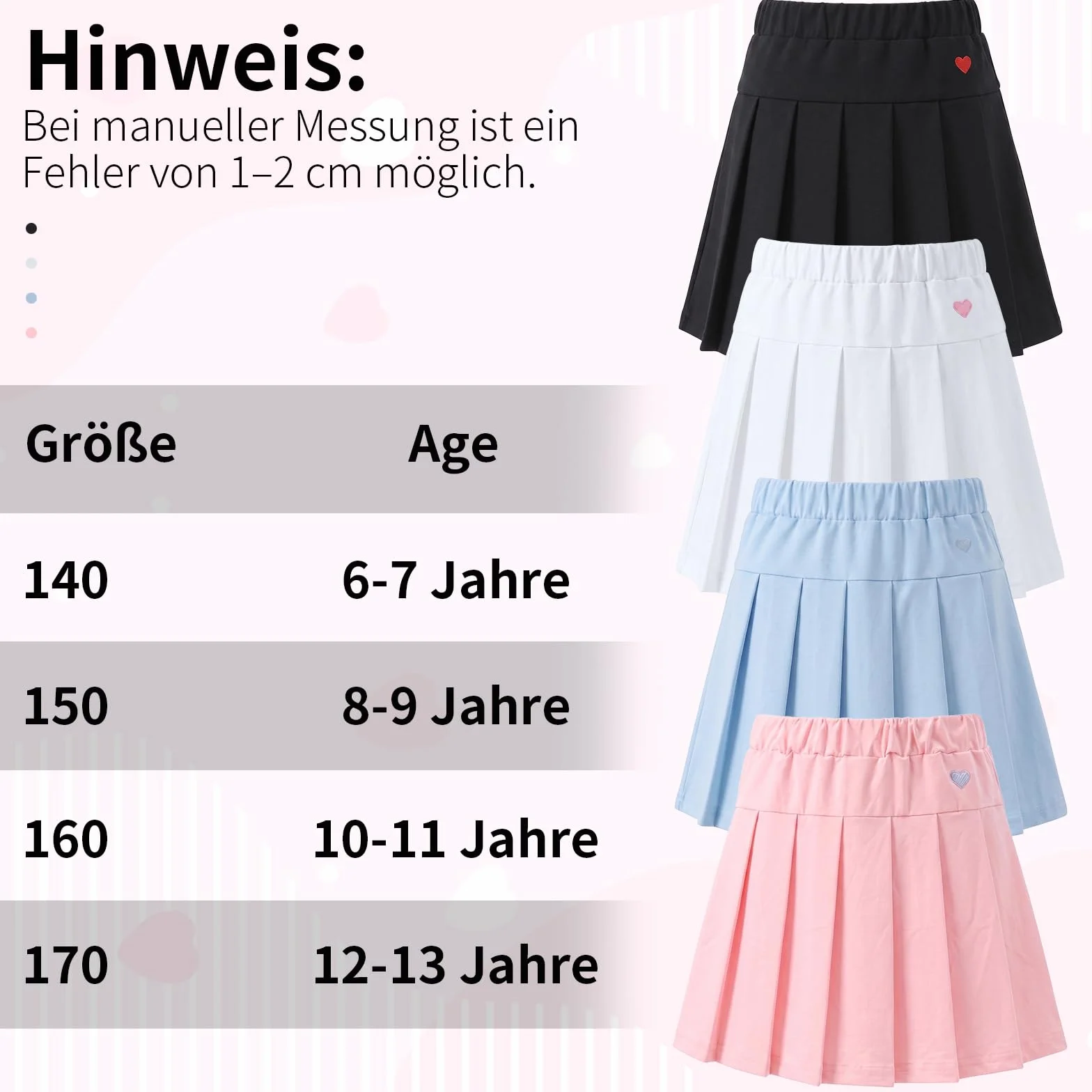Gonna A Pieghe per Bambine 6-13 Anni in Cotone con Pantaloncini Interni Skort Traspirante per Tennis Scuola E Sport