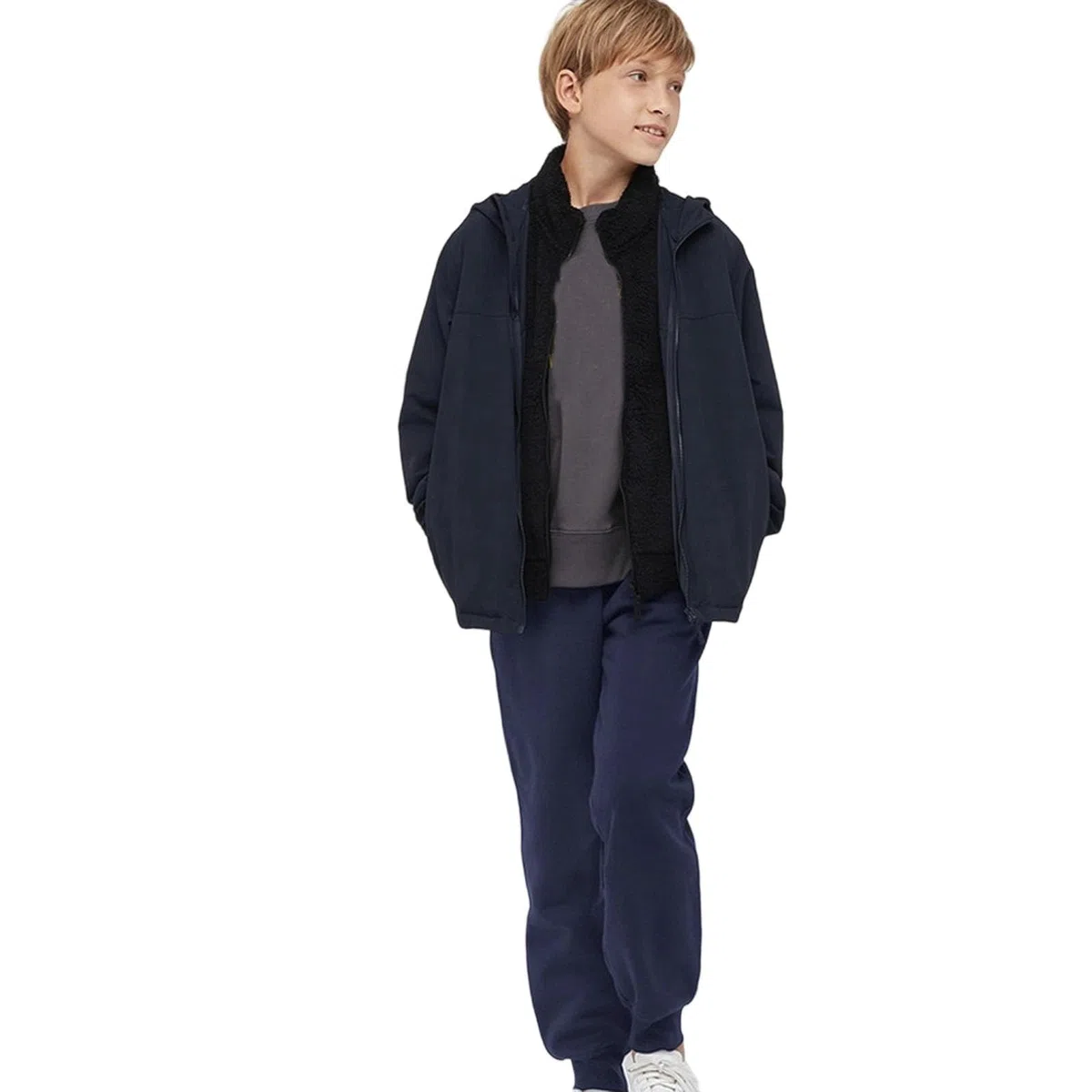 Generisch Pantaloni invernali da ragazzo con fodera in pile termico per attività all'aria aperta, stagione fredda, abbigliamento sportivo comodo