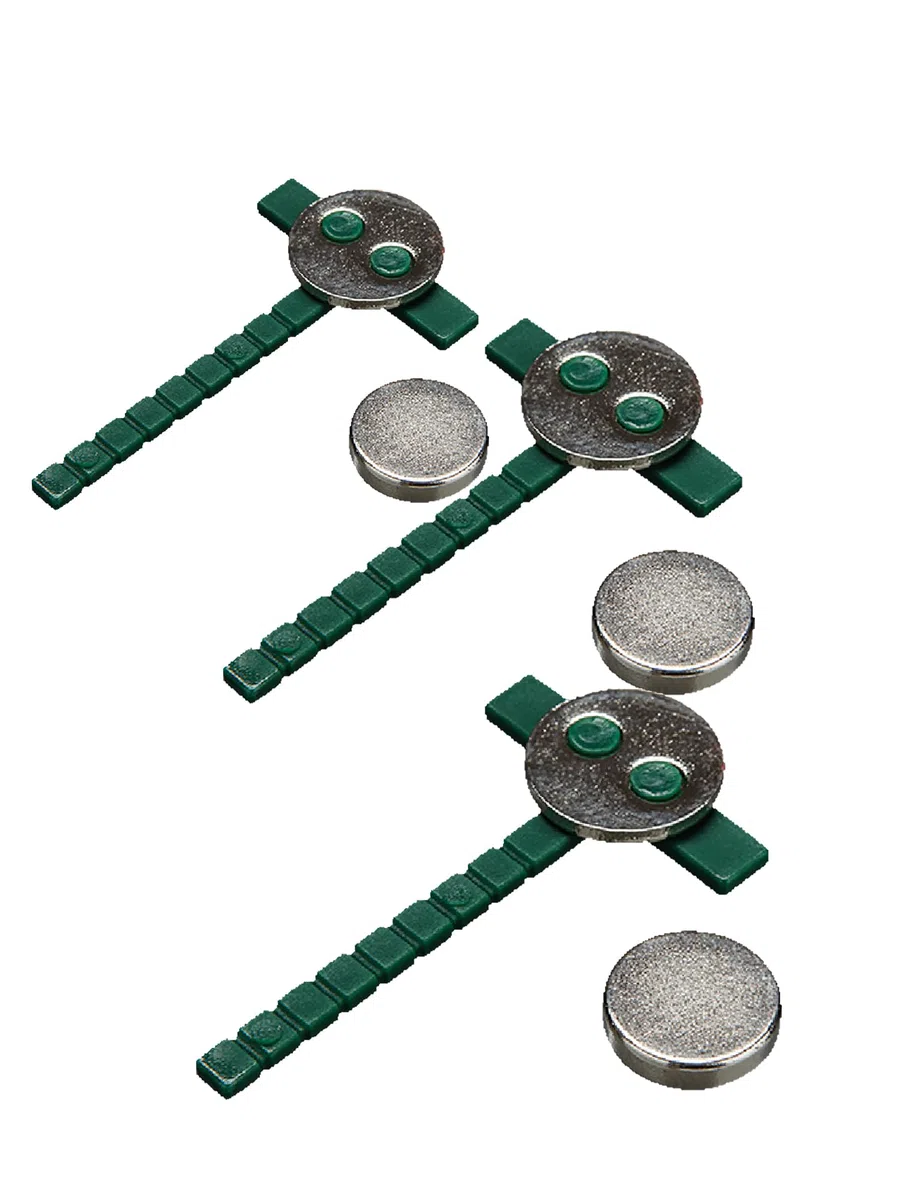 Spilla Clip per Giacca o Camicia sposi con calamita Pezzi 3 Colore Verde Non Serve forare
