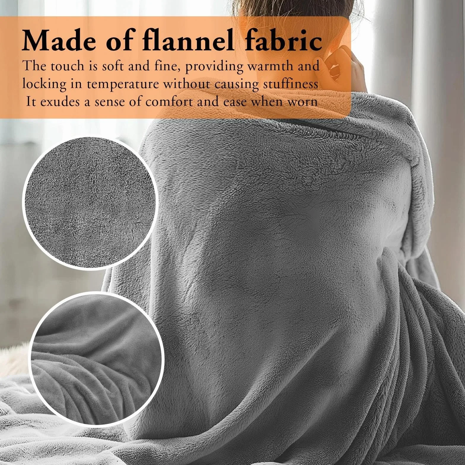 Coperta da Viaggio per Aereo 2 in 1 Plaid da Viaggio Ultra Leggero Compatto Morbido e Caldo Coperta Portatile per Viaggi Aerei, Affari e Ufficio (Grigio, 152 x 127 cm)