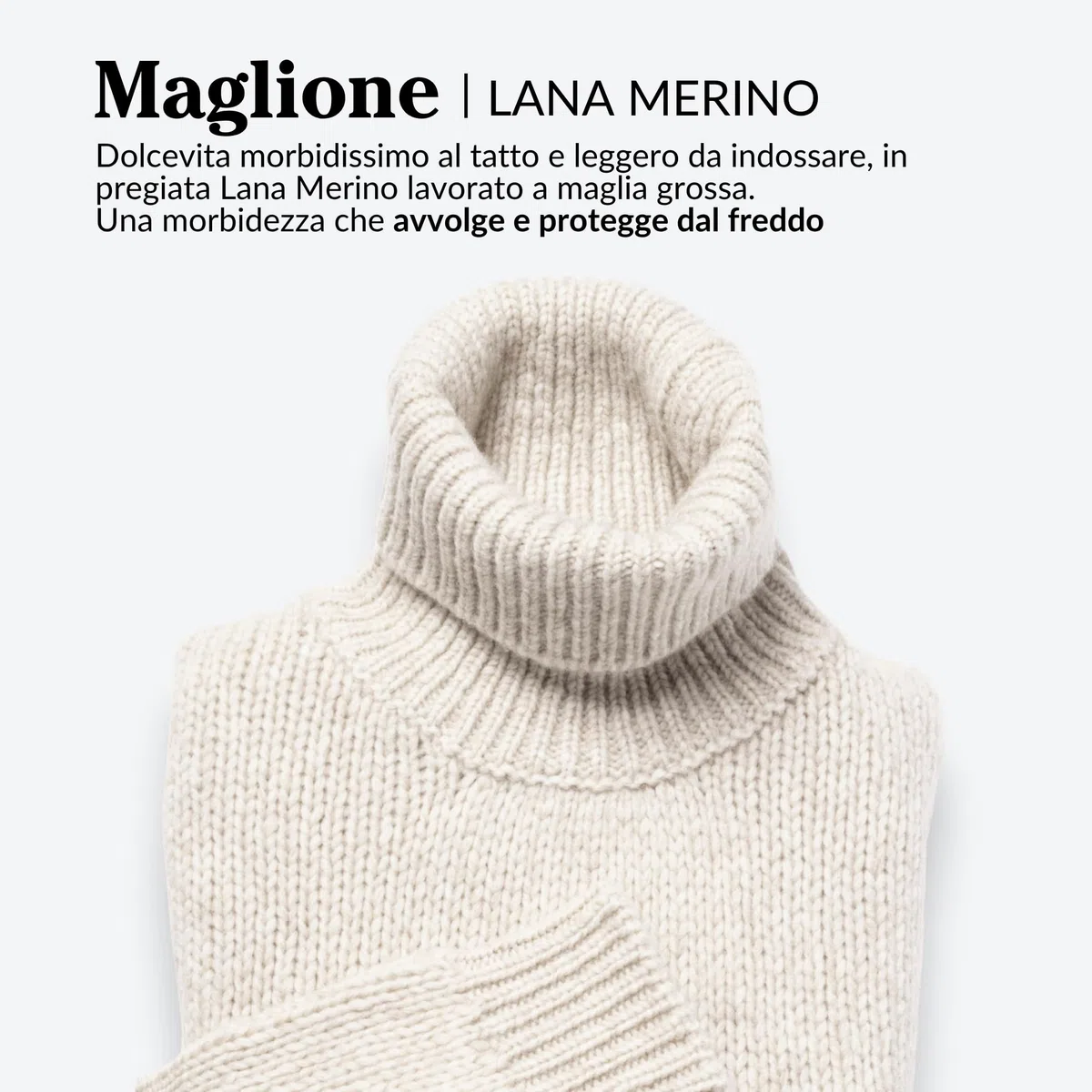 Maglione Donna Invernale Collo Alto in Lana Merino | Dolcevita Morbido, Caldo e Leggero – Maglia Grossa Ideale per l’Inverno Freddo e la Montagna, Confezione Regalo Inclusa