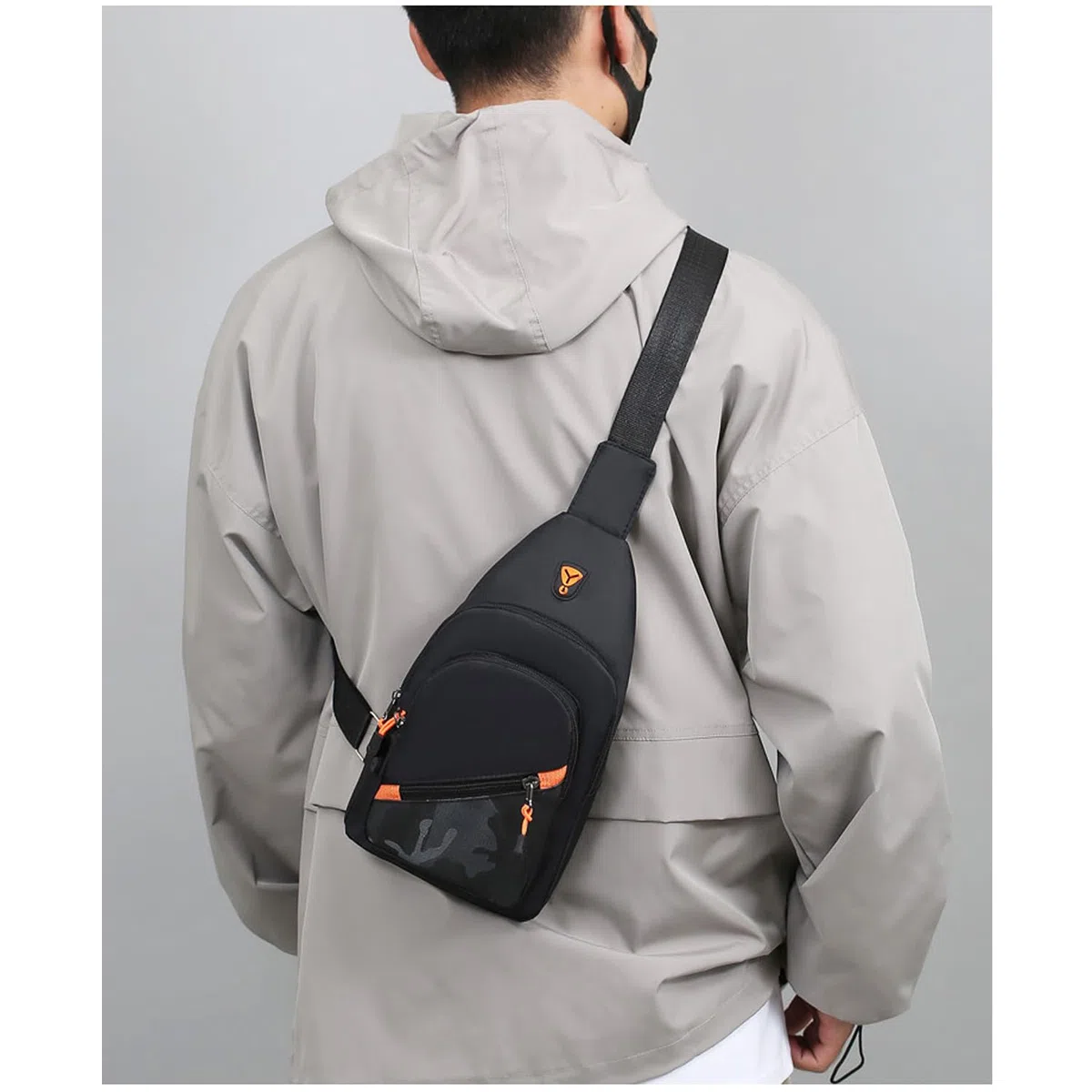 Crossbody Zaino Borsellino Antifurto Borsa, Monospalla Marsupio Zainetto Piccolo Sling Bag Borsello a Tracolla Mini Borse Lavoro Messenger per Uomo Donna Viaggio