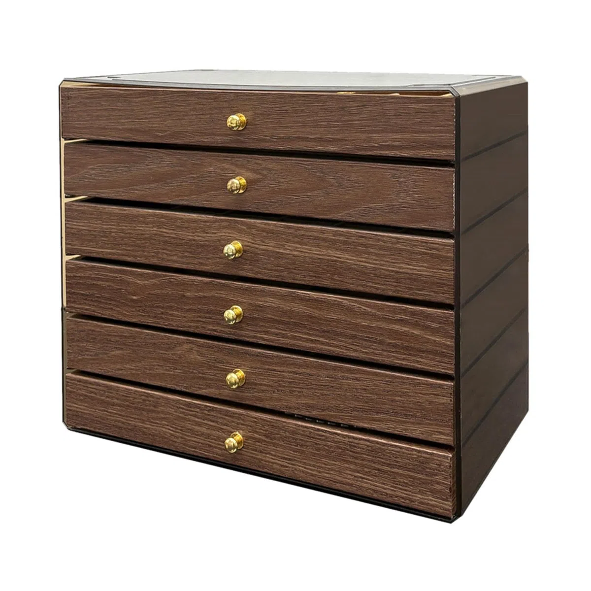 Porta Gioielli Scatola Gioielli Organizer Multilivello Contenitore Gioielli Cassettiera Coperchio Trasparente Realizzato in Legno E Velluto Morbido