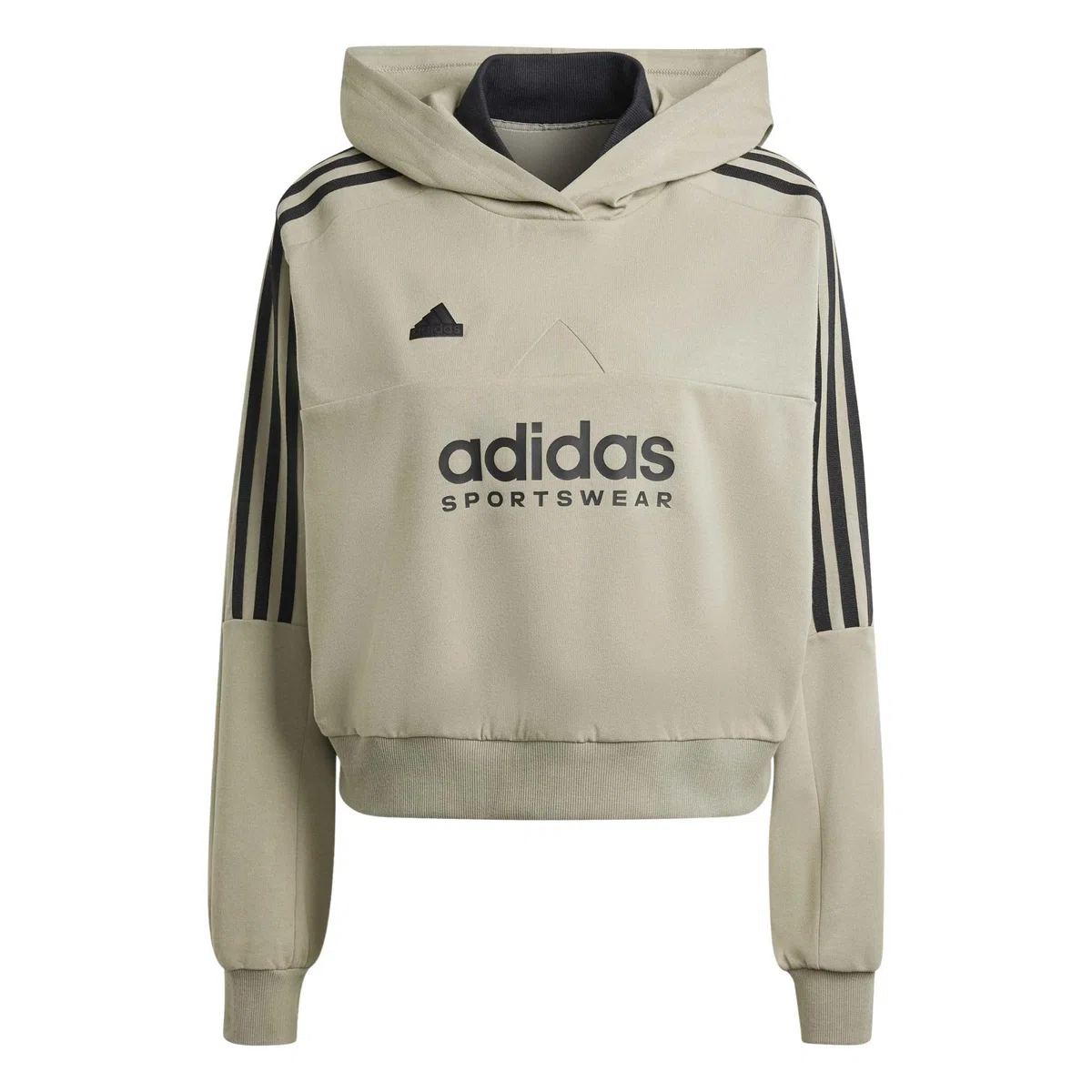 adidas Felpa con Cappuccio Donna Tiro 3-Stripes Loose, Verde