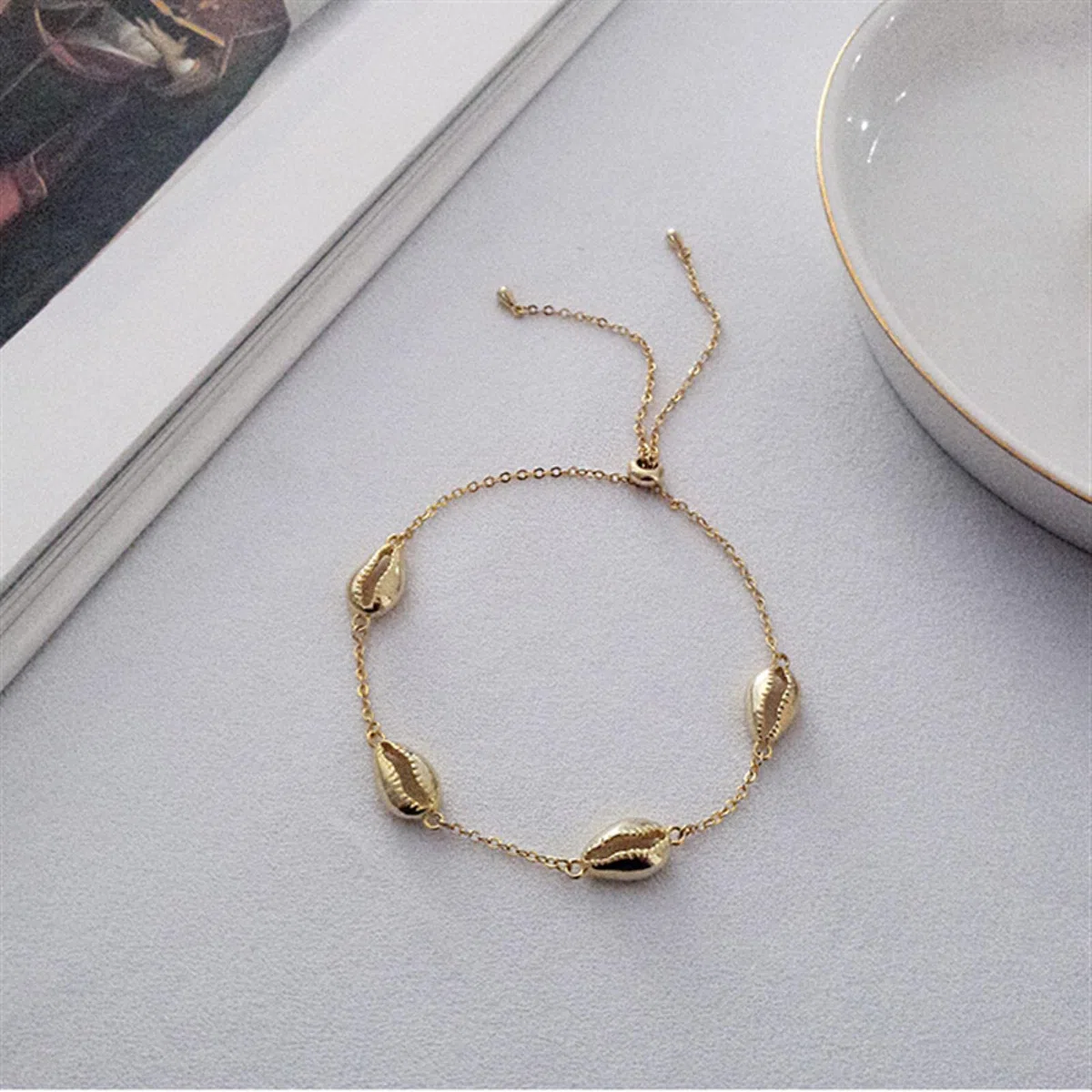 HLTYGWX Bracciale e Braccialetto con ciondoli a Catena da Spiaggia Estiva in Argento Sterling 925 alla per Gioielli da cavigliera Punk Bohémien da Donna