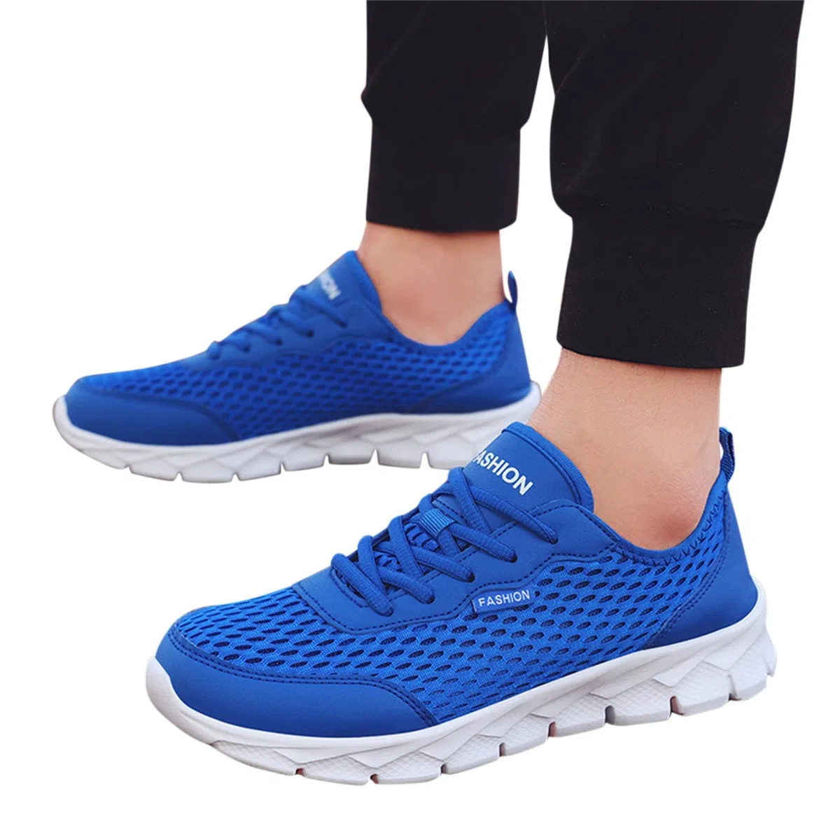 Scarpe sportive da uomo Mesh 40-45: sneakers da uomo traforate, scarpe da corsa traspiranti da uomo con lacci, scarpe casual testi, scarpe da trekking ed escursionismo antiscivolo, comode