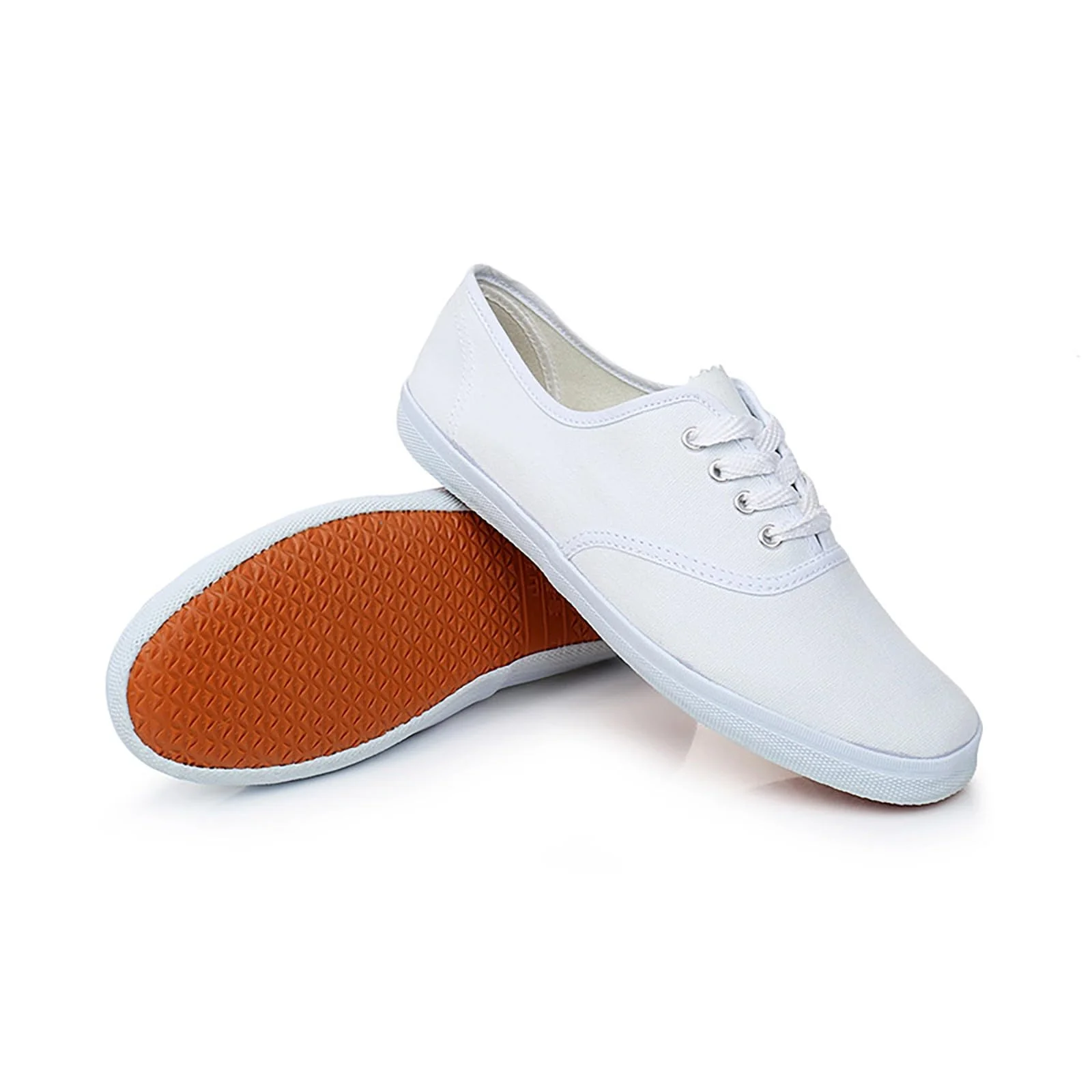 Generisch Scarpe da ginnastica basse, scarpe in tela, da donna, leggere, in tessuto morbido, con plantare largo, unisex, in tela, di grandi dimensioni