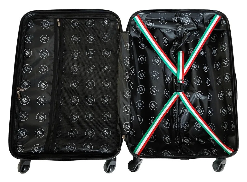 BERTOO Italia Valigia rigida XXL Large 99L, bagaglio da stiva leggero in ABS+PC con 4 ruote girevoli staccabili, lucchetto a combinazione, 75cm