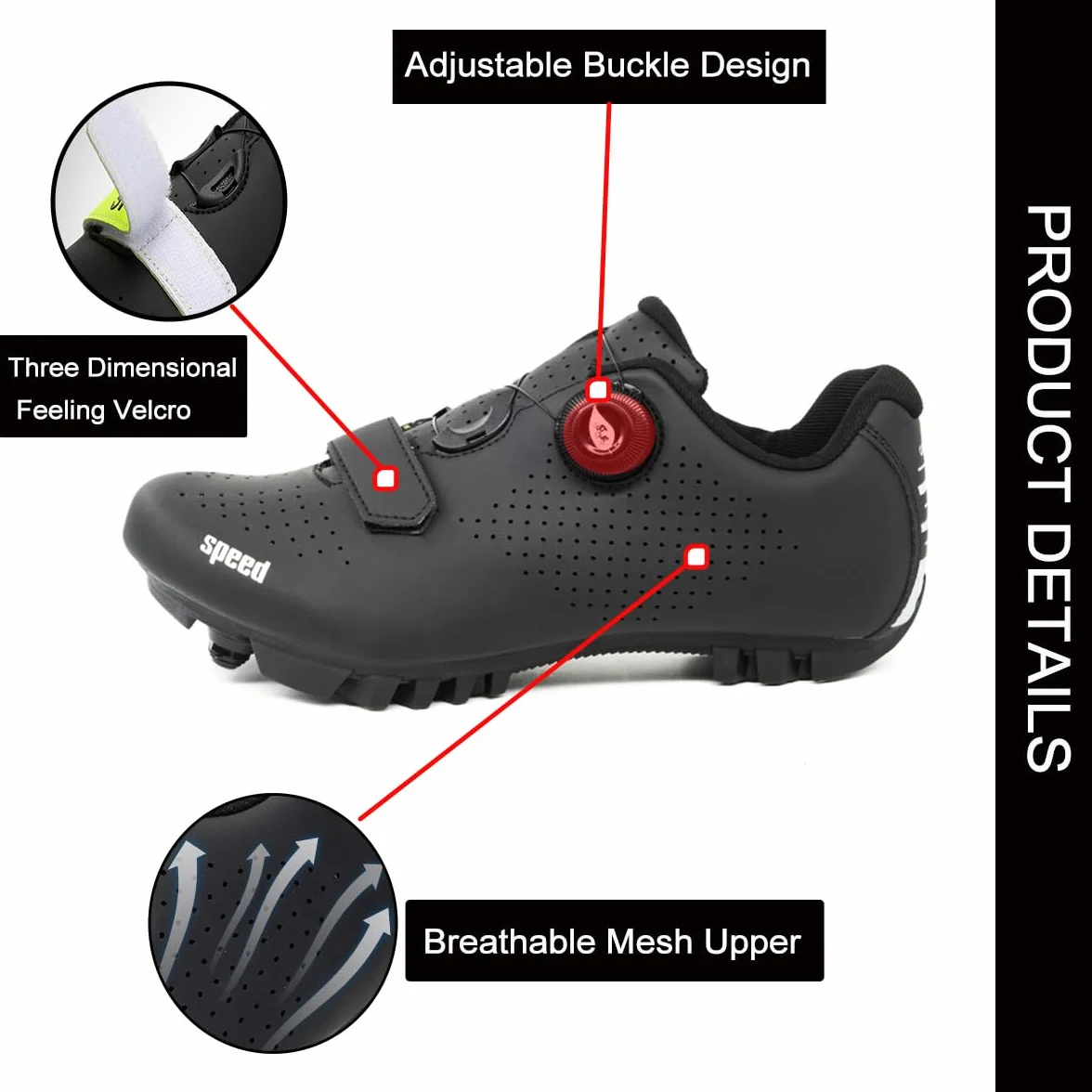 Hixingo Scarpe da Ciclismo Uomo Donna, Scarpe da Mountain Bike per Bici da Strada, Scarpe MTB Road SPD Scarpe da Ciclismo da Bici Compatibile, Scarpe da Equitazione