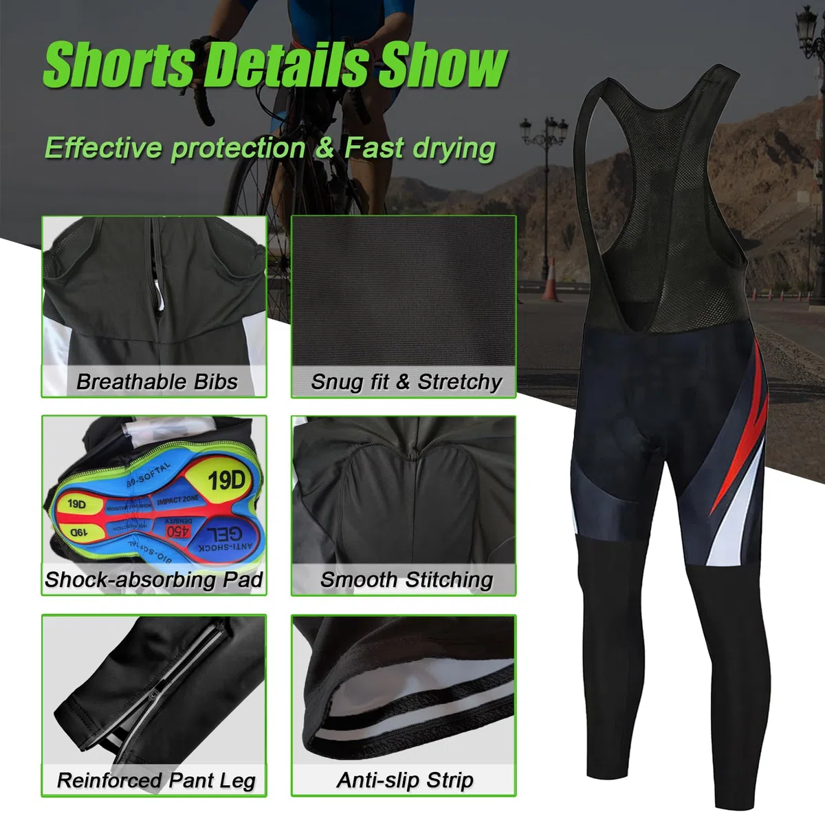 Abbigliamento Ciclismo Donna Completo Bici MTB,Maglia Ciclista Maglietta Ciclo Maniche Lunghe Giacca Manica Lunga e Salopette Pantaloni con 19D Gel Imbottiti,Tuta da Bicicletta Asciugatura Rapida