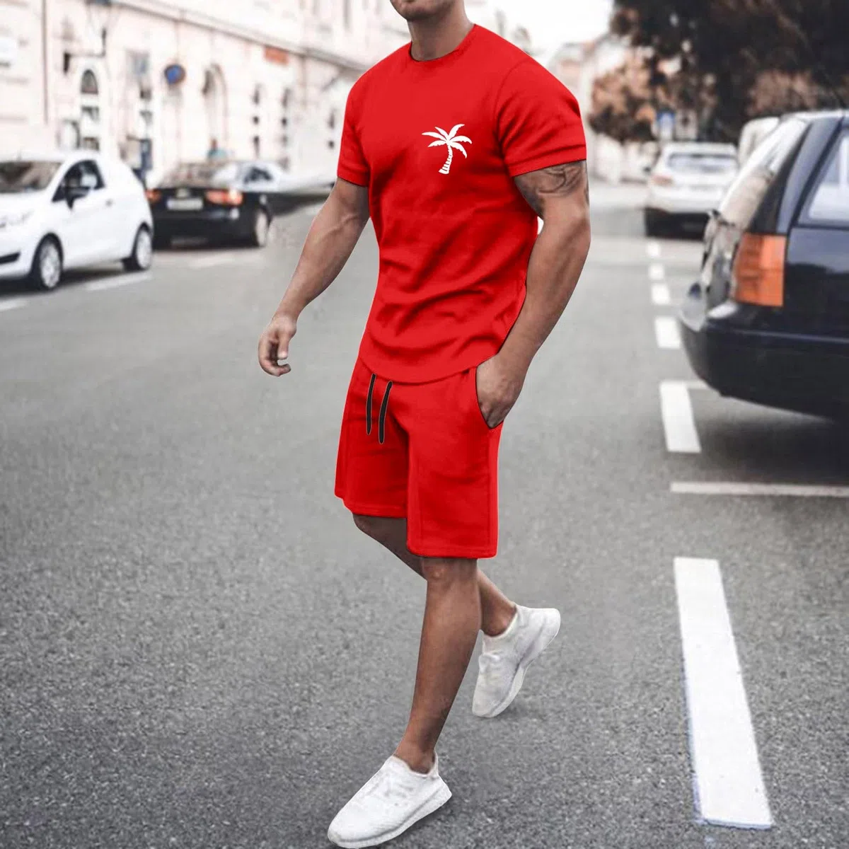 Completo Estivo Uomo Tuta Sportiva Estiva Da Uomo 2 Pezzi Magliette Manica Corta Polo Jogging Suit Shirt Set Pantaloni Corti Business Tuta Per Il Tempo Libero Set Completino Comodo Sportiva Estivo