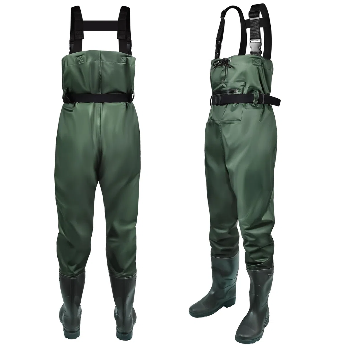 IEEILULU Waders Pesca da Uomo, Waders da Uomo con Stivali da Pesca 40-47, Waders Trampolieri da Pesca Nylon Pantaloni Impermeabili Antiscivolo Regalo per Amanti Pesca Sportiva