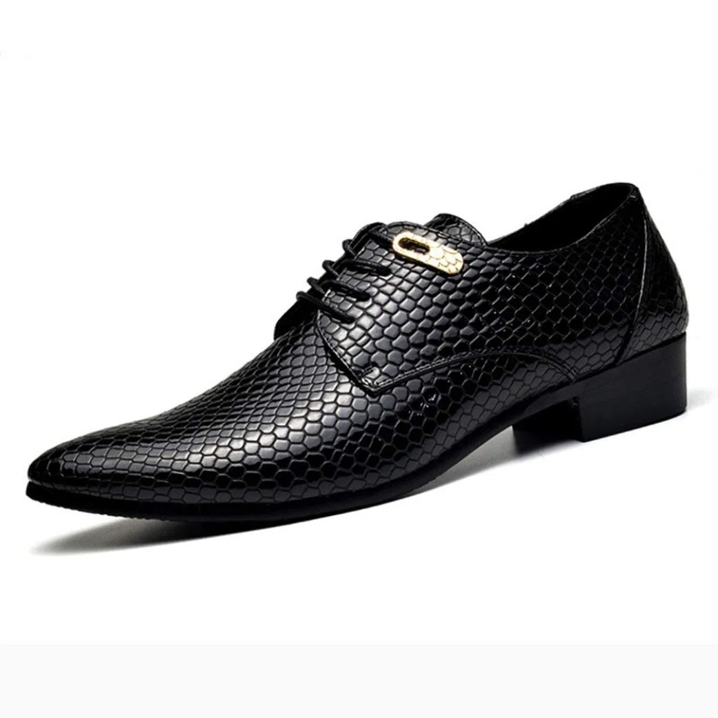Scarpe da Uomo in Pelle Confortevoli Appartamenti con Lacci Scarpe Oxford Scarpe da Cerimonia per Matrimonio Formale con Punta a Punta