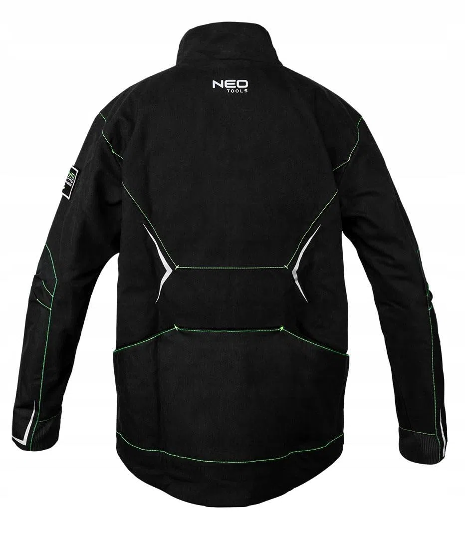 NEO TOOLS Abbigliamento da lavoro: set tuta da lavoro con pantaloni e giacca da lavoro, set di abbigliamento da lavoro per meccanici, abbigliamento da lavoro set salopette resistenti molte tasche