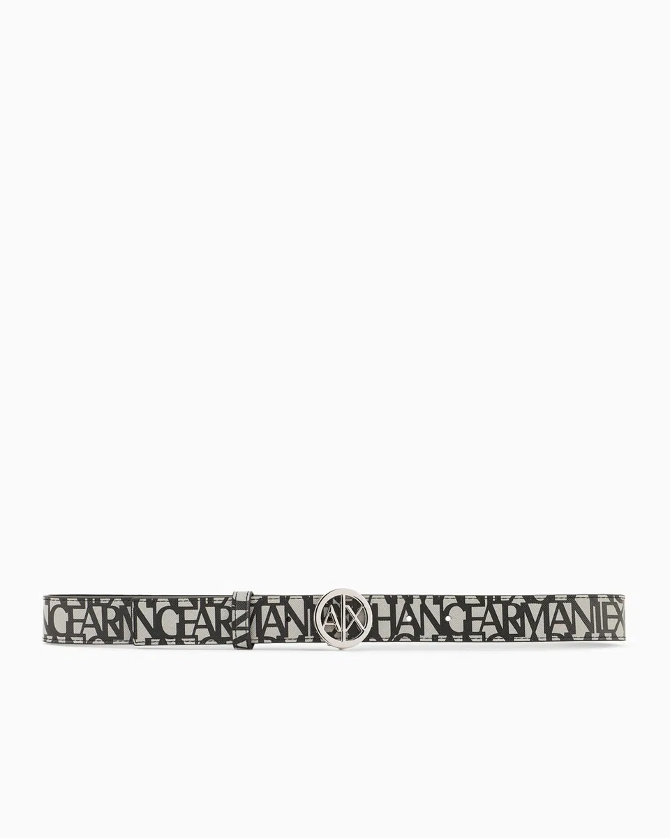 A | X ARMANI EXCHANGE donna Allover Logo BeltBelt
