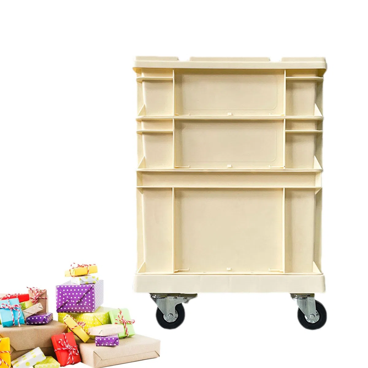 Scatola portaoggetti in stile industriale | Contenitore impilabile in stile industriale, organizer per attrezzi mobile con coperchio per esterni e casa | Contenitori Per Piante E Archiviazione Con Ruote Per Garage Cantina Ufficio Trasloco Imballaggio Attr
