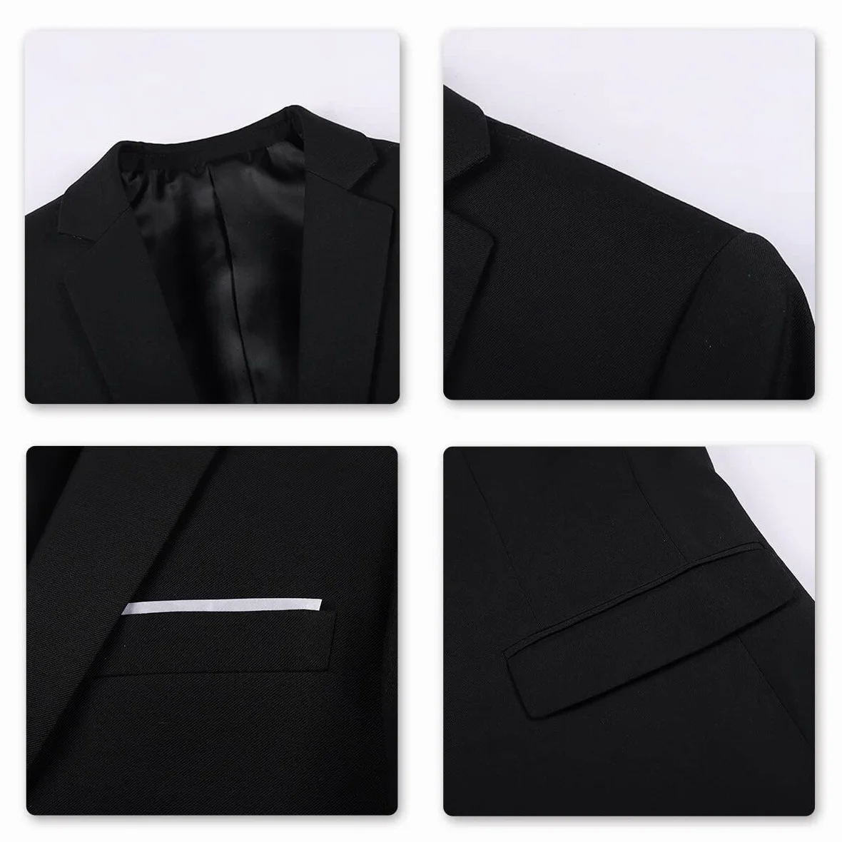 YOUTHUP Blazer da Uomo Giacca da Abito con 2 Bottoni Formale Monopetto Slim Fit Elegante Giacche da Smoking