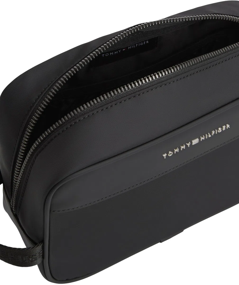 Tommy Hilfiger TH Repreve Washbag Am0am14153, Borsa da Bagno Uomo, Black (Black), One Size