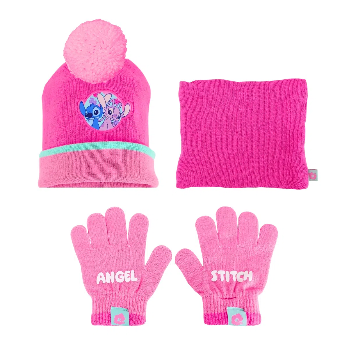 Disney Stitch e Angel Cappello, Sciarpa e Guanti per Ragazze, Cappello Invernale Regalo per Bambina