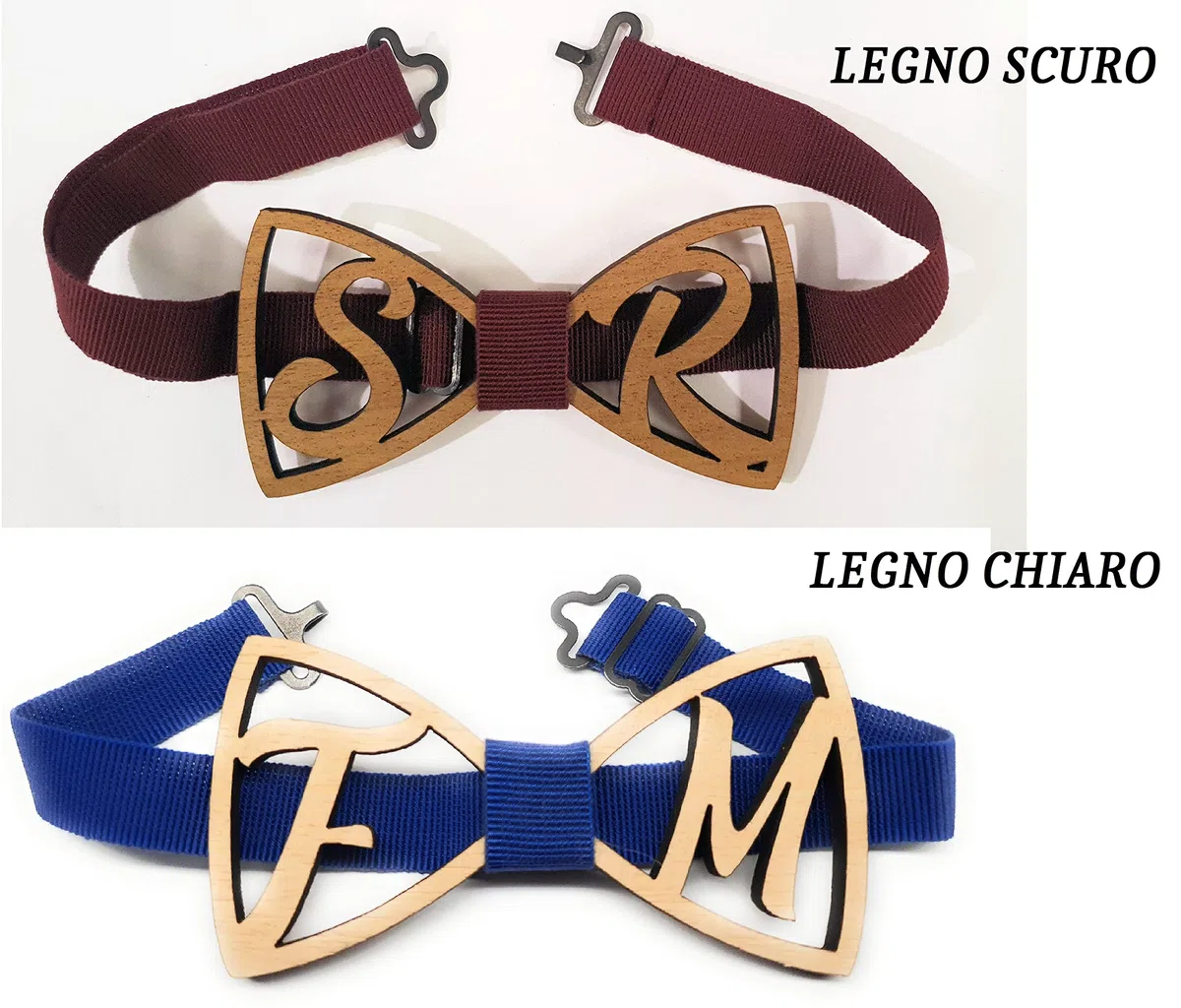 Papillon/farlallino in legno personalizzato con iniziali ritagliate- perfetto per eventi feste e come regalo- personalizzalo con le tue iniziali