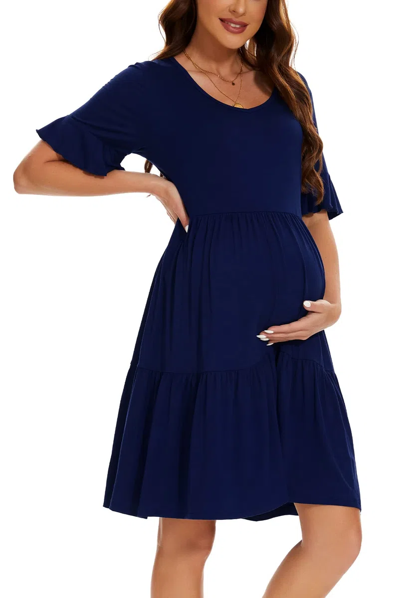 Smallshow Vestiti Premaman Estivi Abito Vestito Elegante Premaman Donna