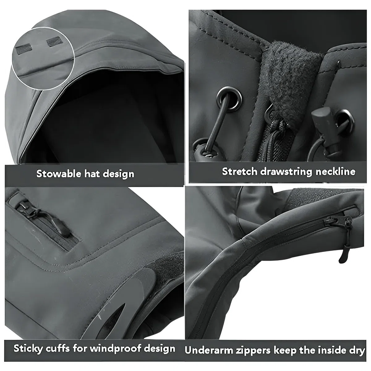 Giacca Tattica Softshell con Cappuccio e Pantaloni da Uomo per Pesca All'aperto Escursionismo Camping