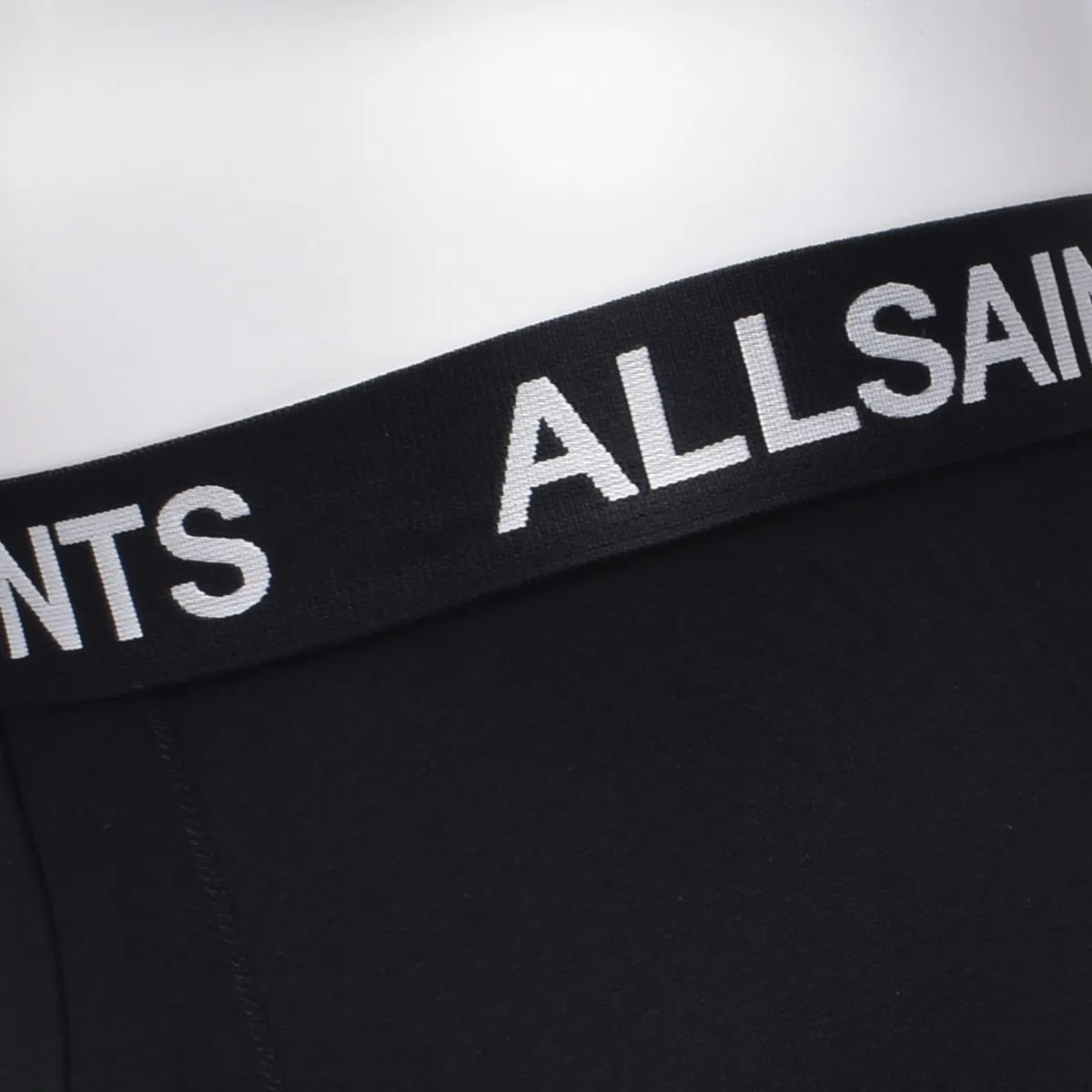 AllSaints Boxer Uomo con Tasca Sagomata, Nero