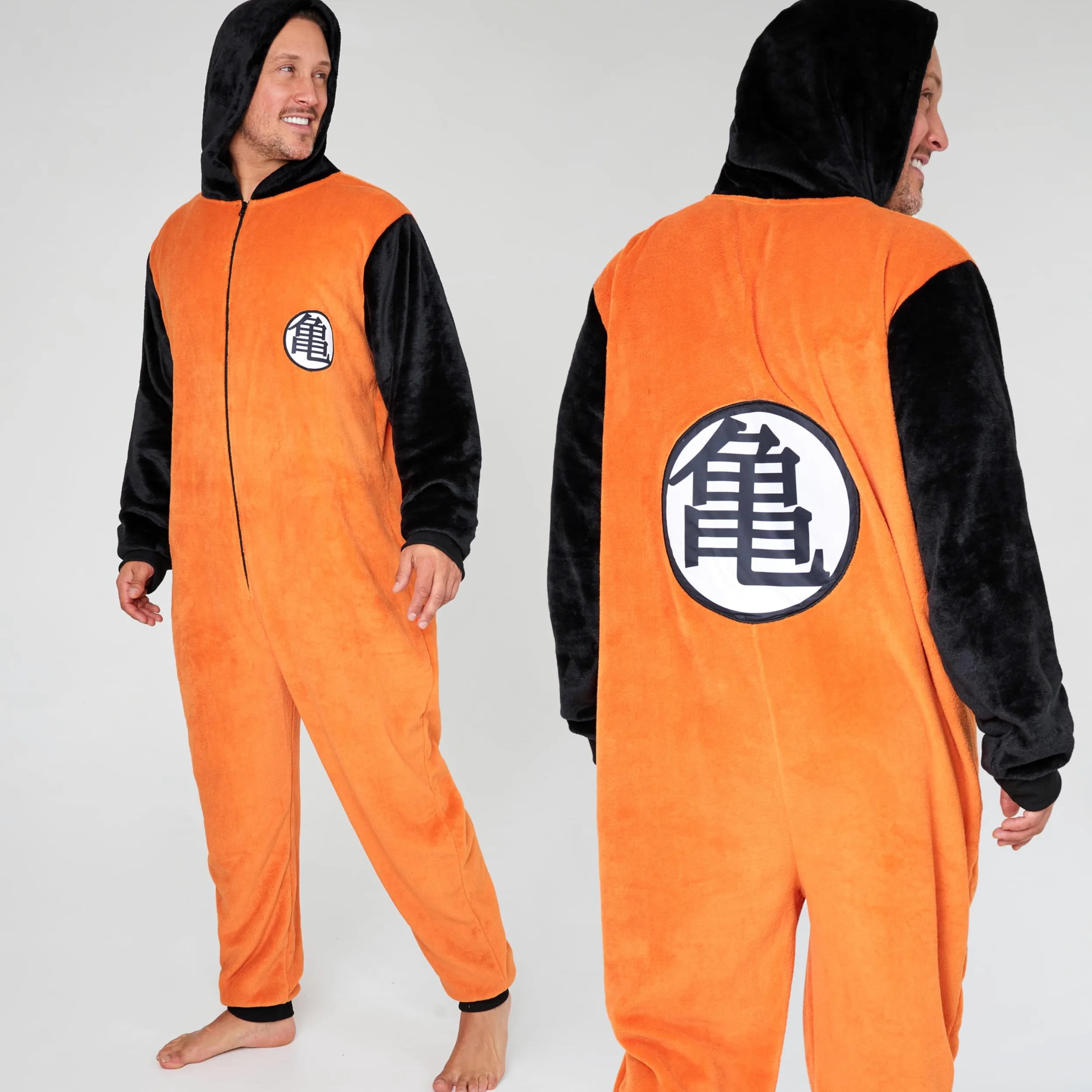 Dragon Ball Z Pigiama Intero Uomo con Cappuccio, Pile Tuta Intera - Regalo Uomo