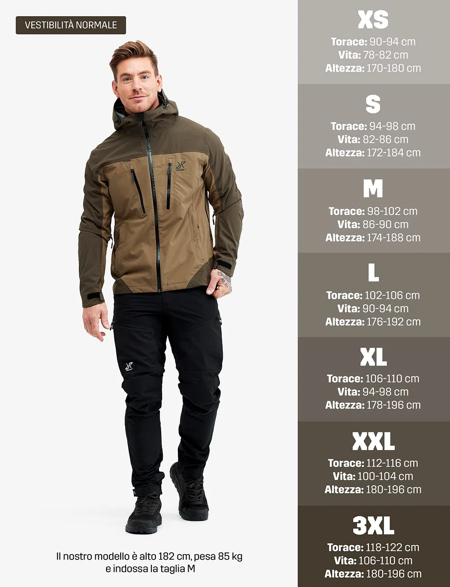 RevolutionRace Silence Proshell 3L Jacket da Uomo, Giacca da Uomo, giacca aerata e impermeabile per Trekking e altre attività all'aria aperta, Cub 3.0, M