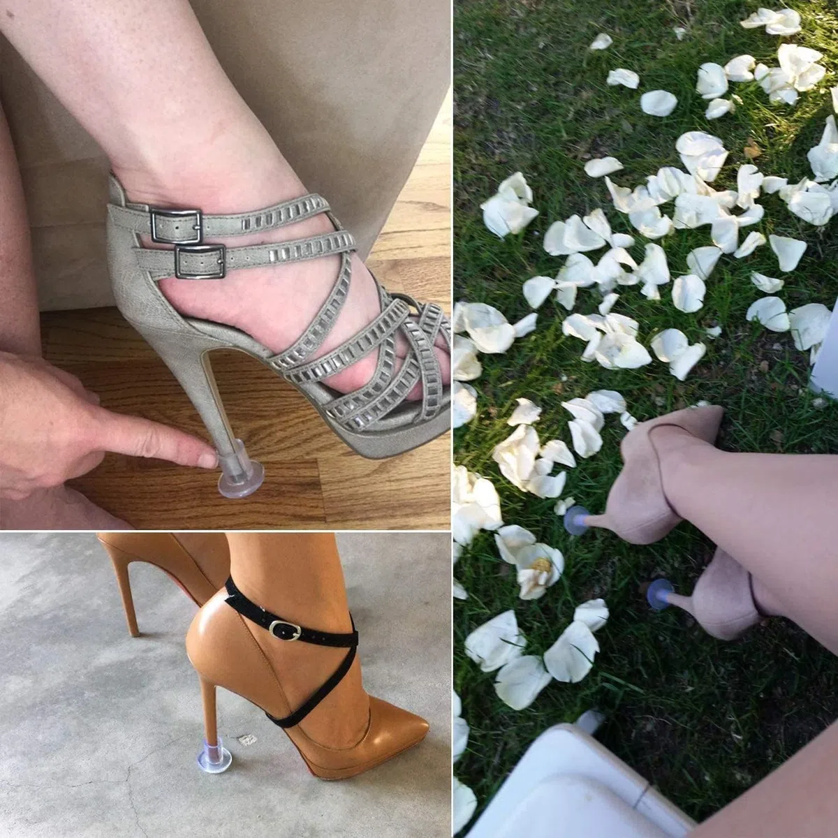 MEISO 25 Paia Salvatacchi Proteggi Tacchi Donna, Salvatacco, Proteggi Scarpe Tacco a Spillo Erba, Salvatacchi Matrimonio, per Matrimoni, Attività All'aperto (S)