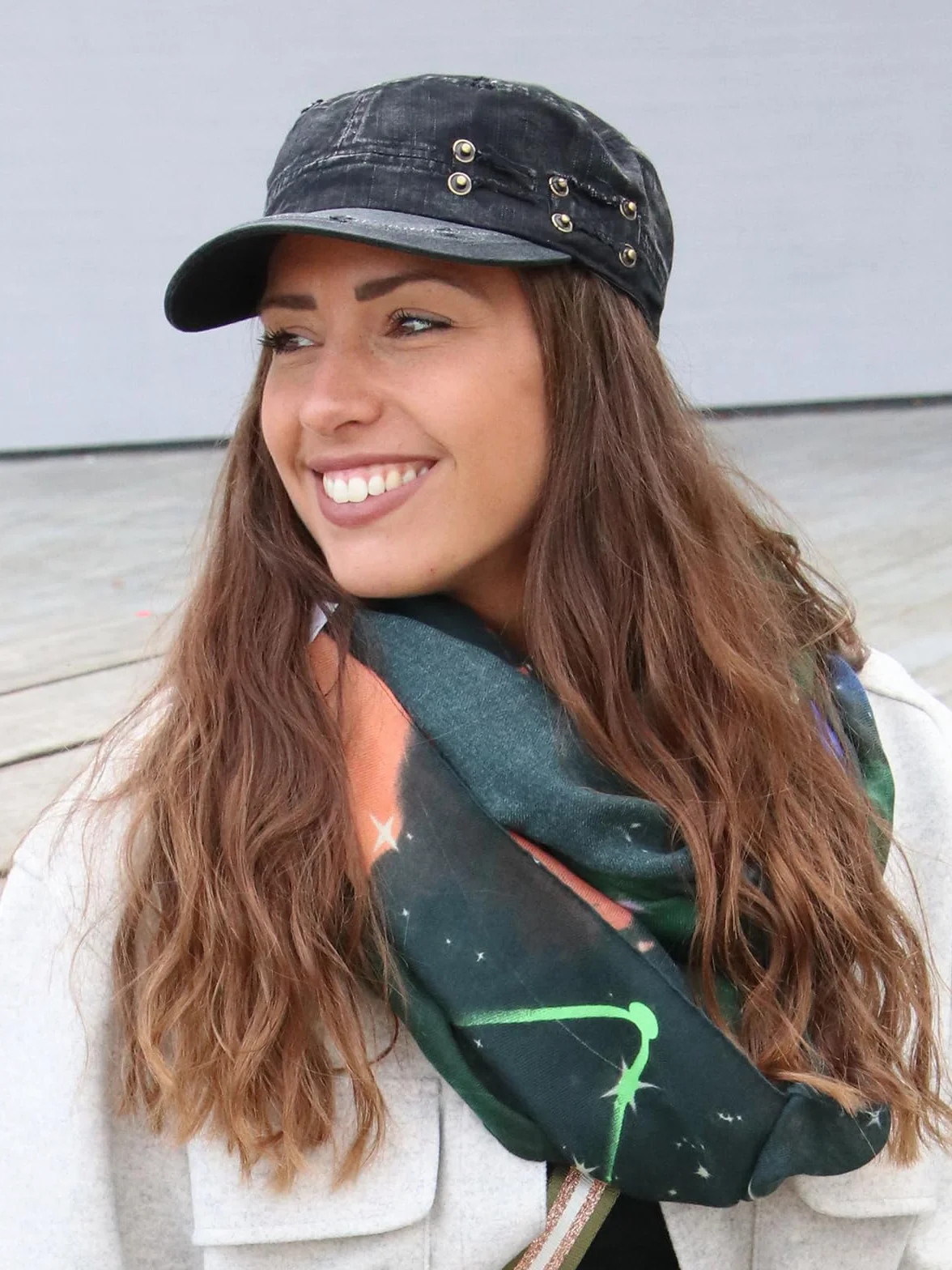 styleBREAKER Cappellino Militare Unisex Look Vintage Destroyed | Berretto Militare Regolabile in Cotone | Visiera con Effetto Usato per Uomo e Donna