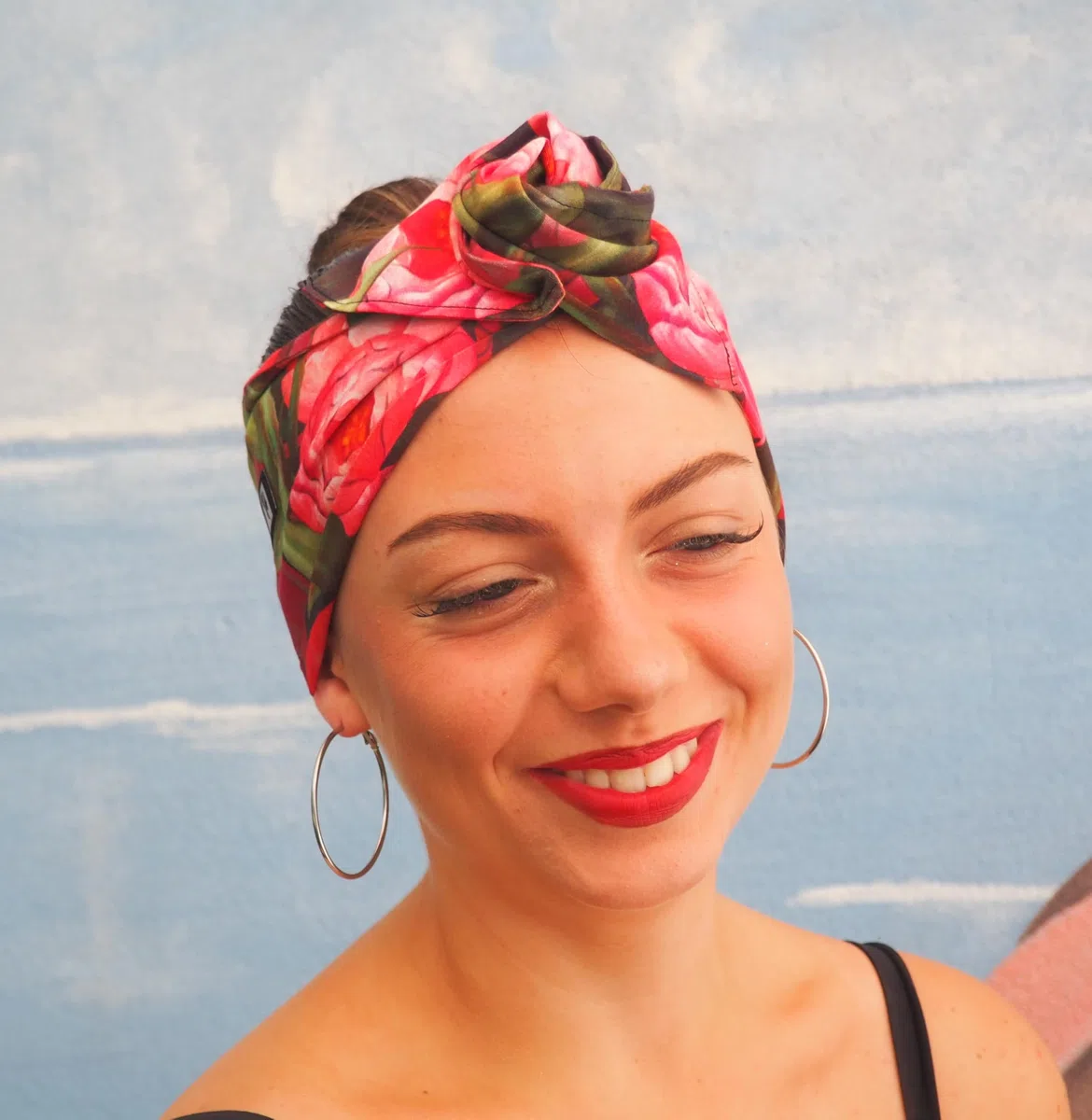 Generico Fascia capelli BANDANASARTE con ferretto modellabile,100% cotone pregiato