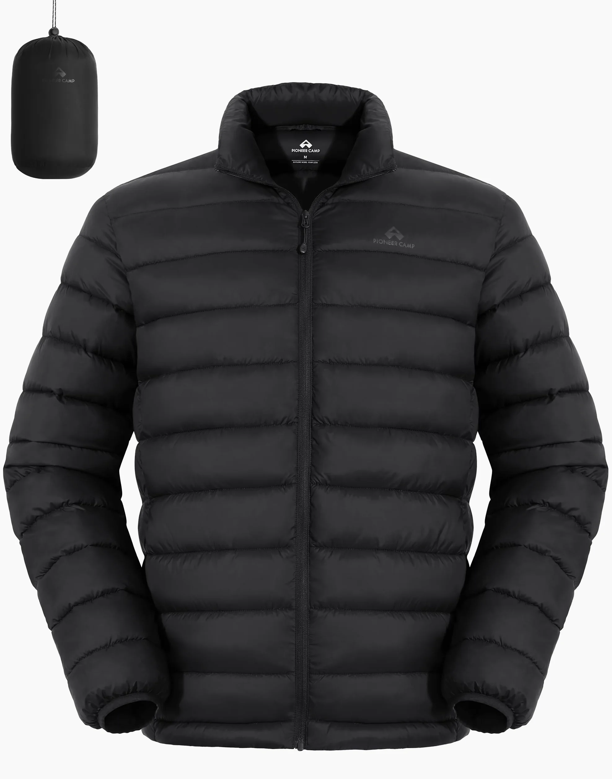Pioneer Camp Giacca trapuntata, da uomo, leggera, calda, in stile piumino, impermeabile, antivento, con 4 tasche, pieghevole, per il tempo libero, escursioni e viaggi