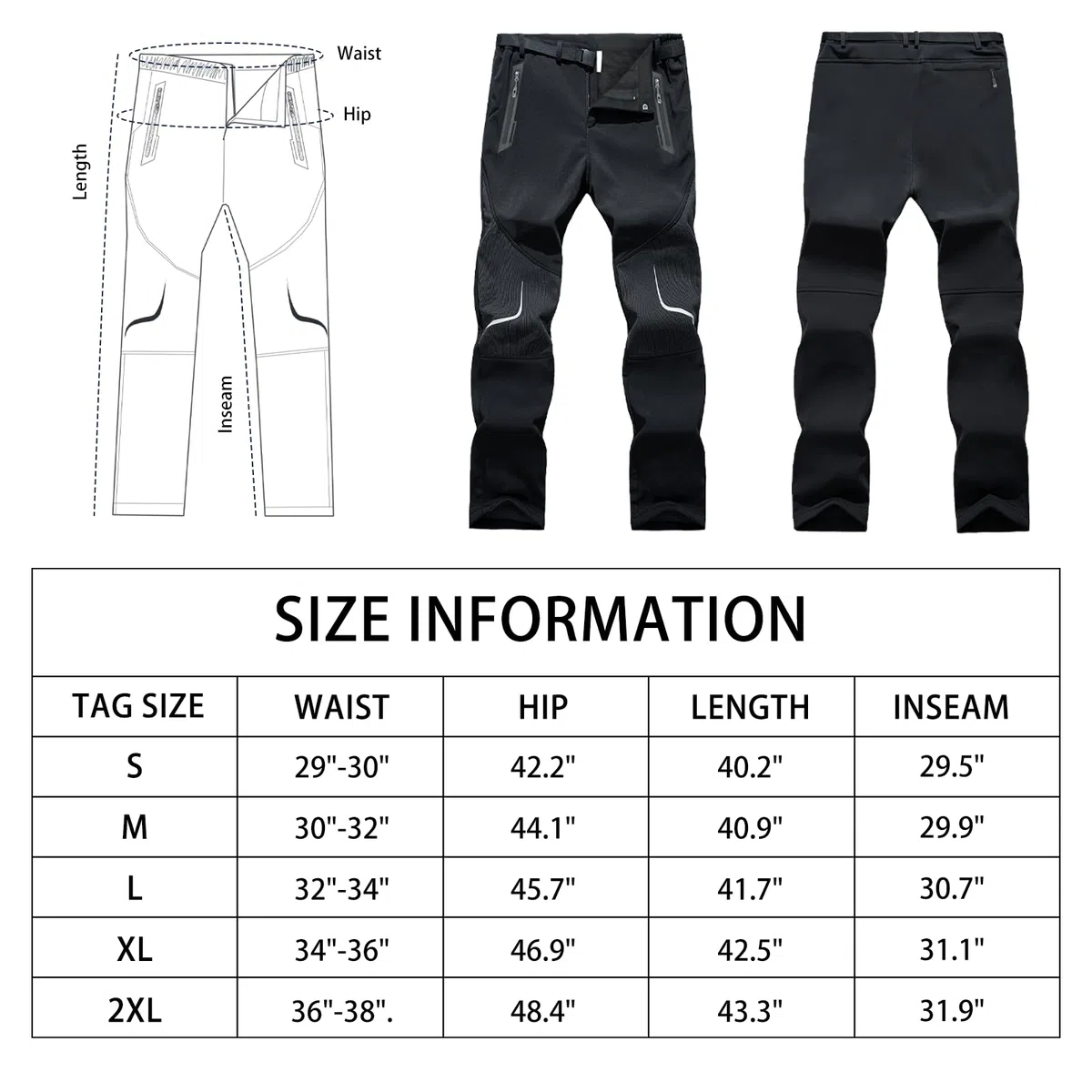 Pantaloni da Passeggio Traspiranti Pantaloni da Campeggio Leggeri Antivento Sportivi all'aperto Pantaloni da Trekking
