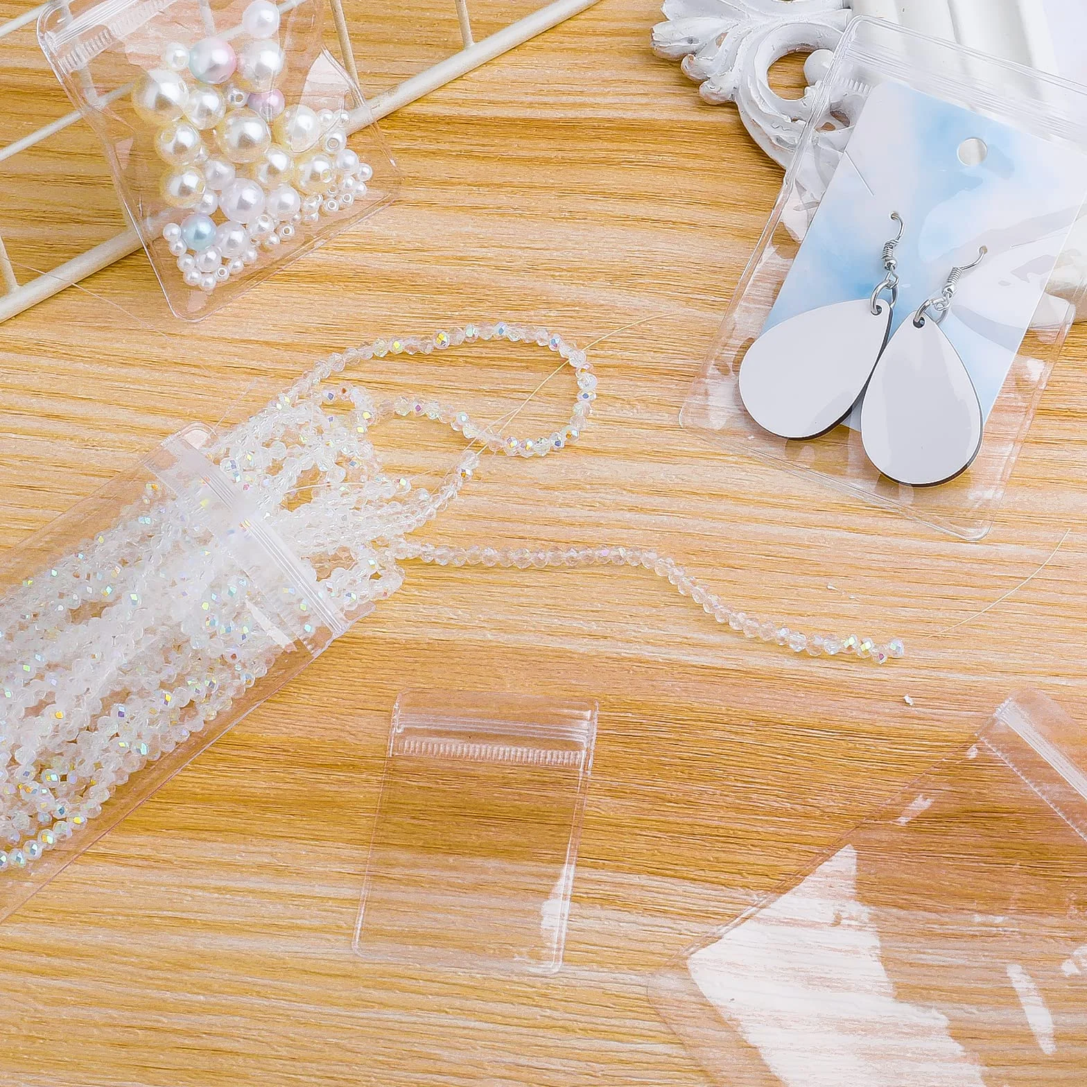 SAVITA 150 Pezzi 3 Taglie Gioielli Sacchettini Trasparenti, Sacchetti Impermeabili con Cerniera Autosigillante in PVC Custodia Addensata Riutilizzabile per Gioielli Anelli Collana Bracciale