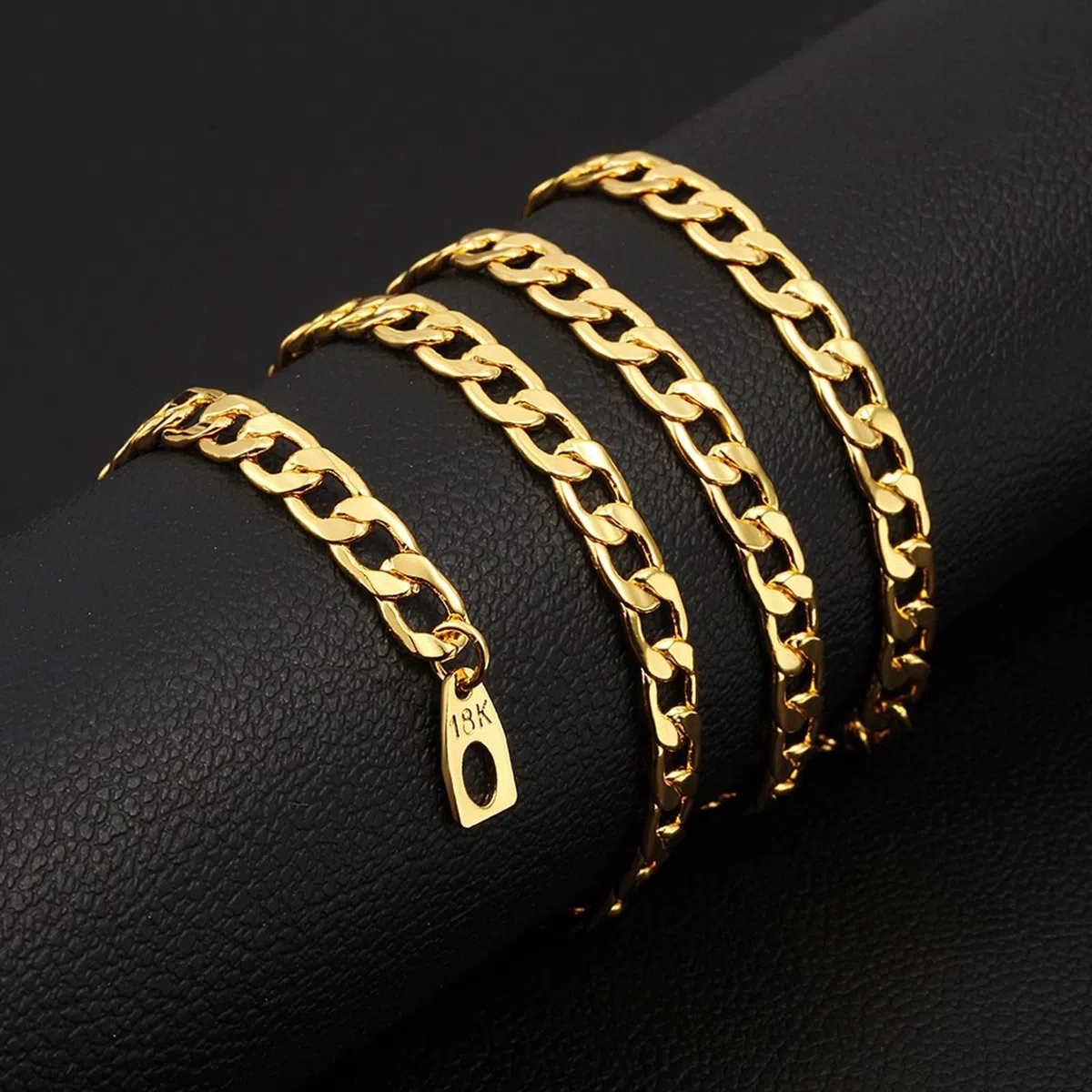 WZGWDC Collana da Donna, Catena placcata Oro Hip Pop Rock Elegante con Chiusura a moschettone per Regali di Gioielli di Compleanno per fidanzati da Uomo