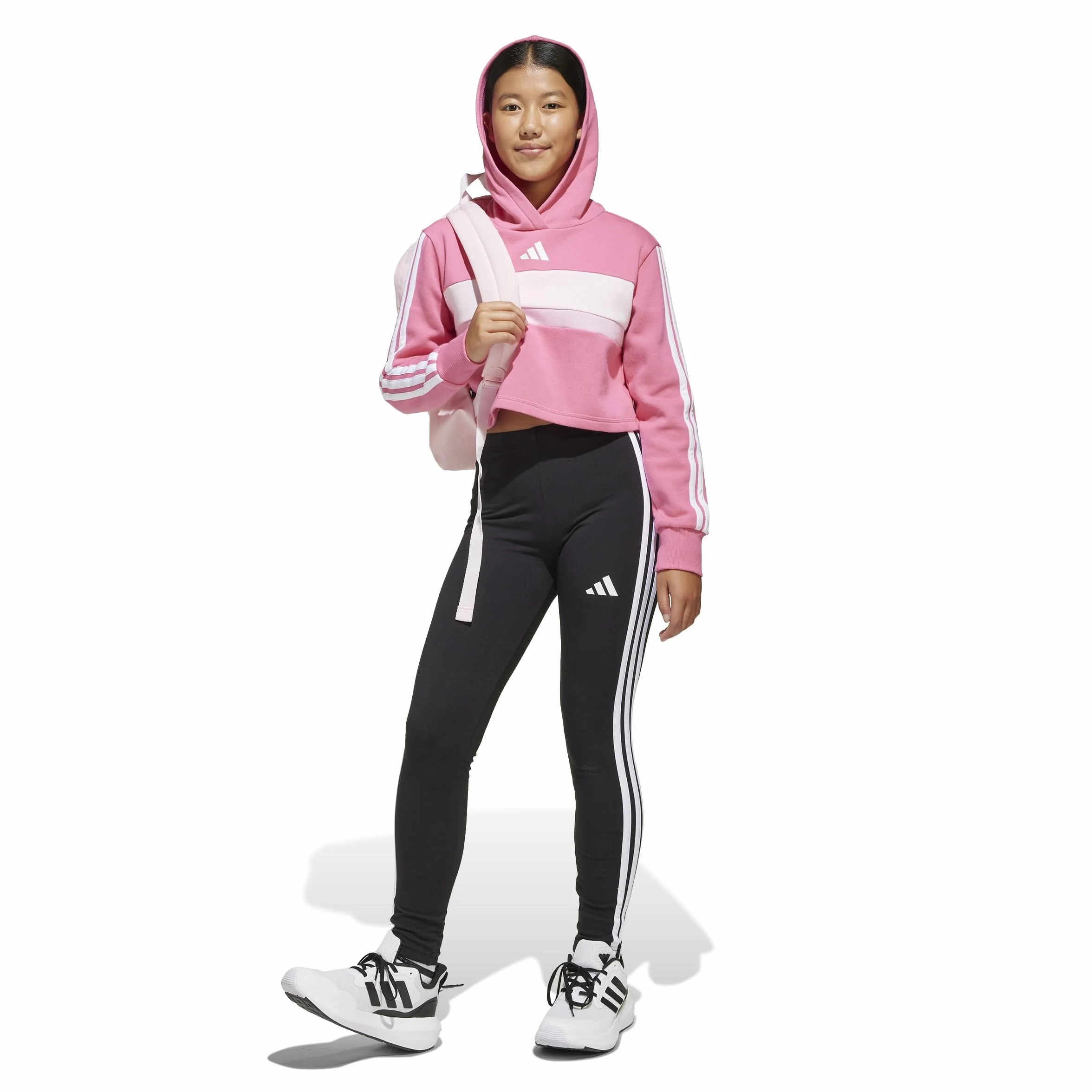 adidas Seasonal Essentials Tiberio 3 Stripes Fleece Leggings Set TUTA Bambine e ragazze