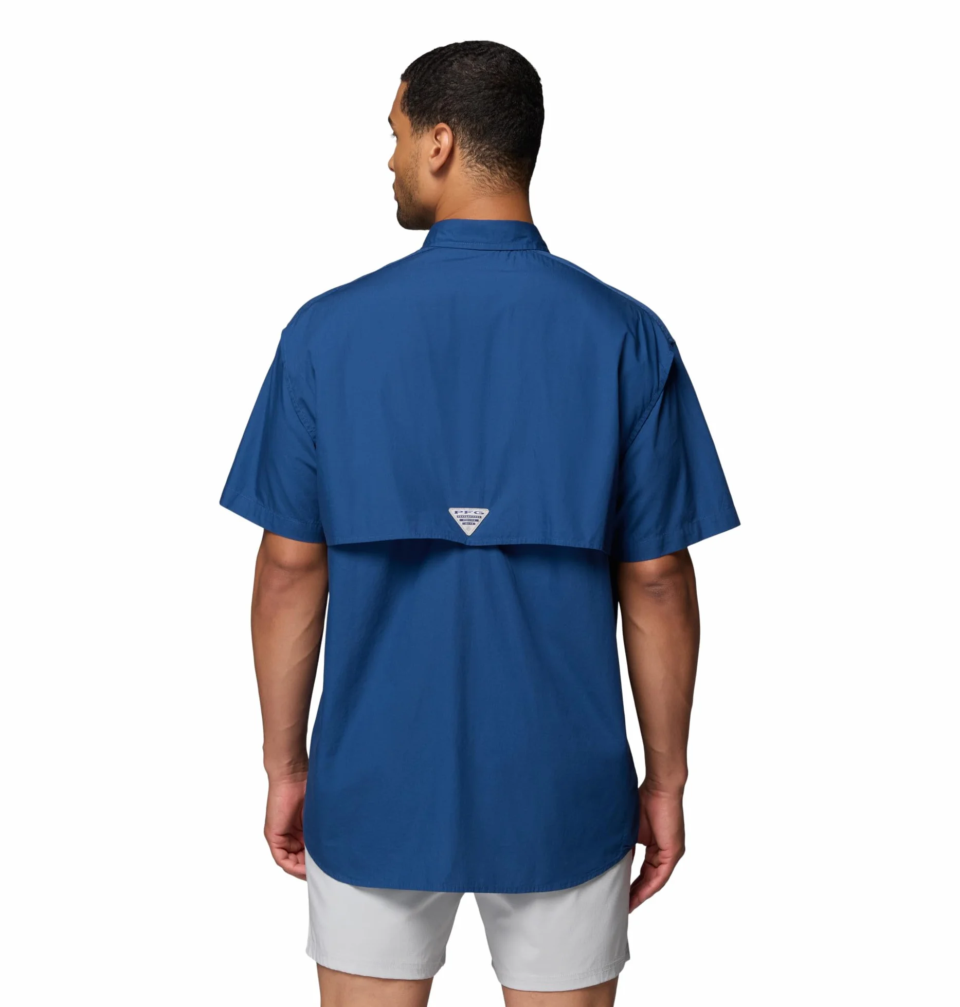 Columbia, Camicia da Pesca a Maniche Corte PFG Bonehead da Uomo, 100% Cotone, Carbonio, M